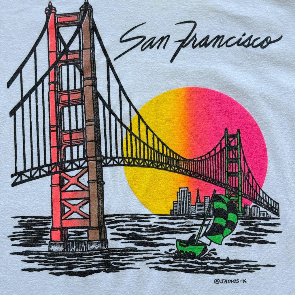White San Francisco 90s Tourist Vintage T-shirt - Large