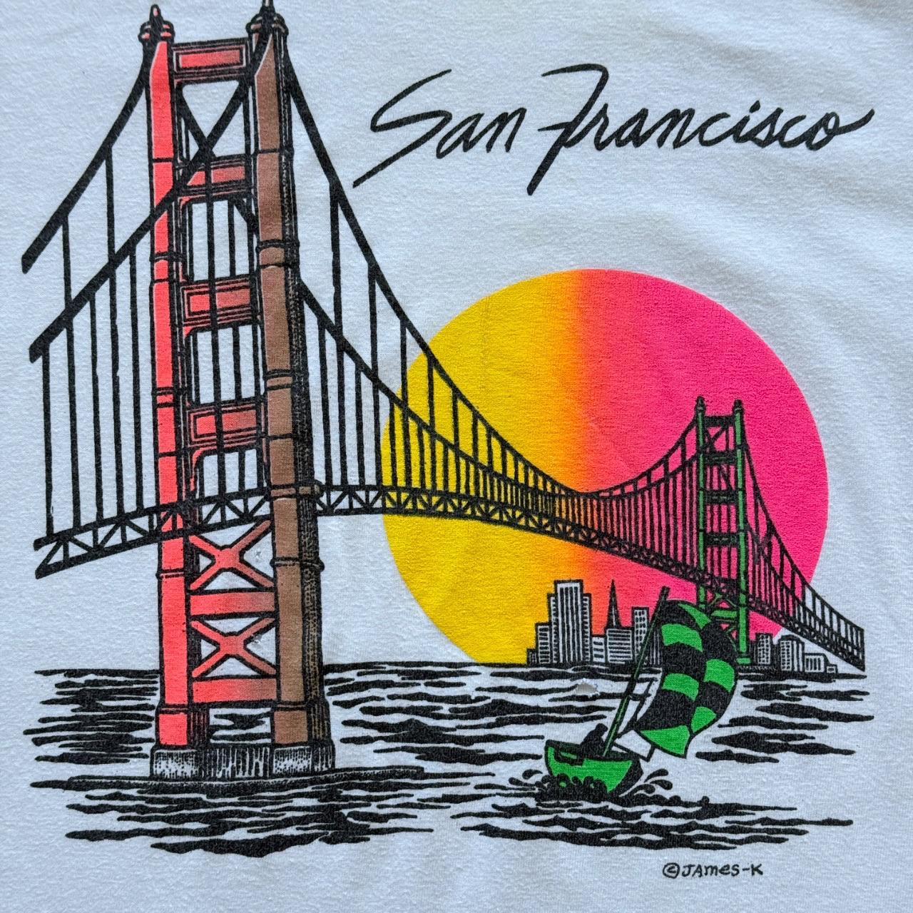 White San Francisco 90s Tourist Vintage T-shirt - Large