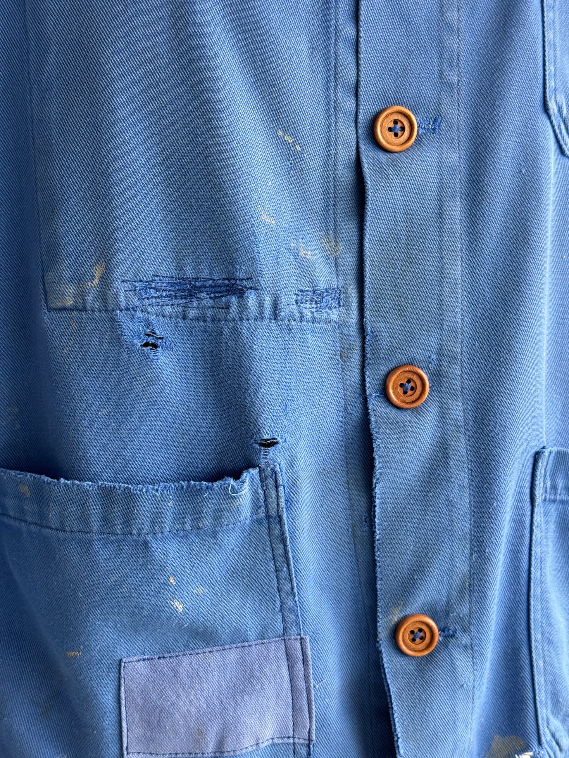 Blue Molinel Depuis Vintage Workwear Chore Jacket CH392 - Medium