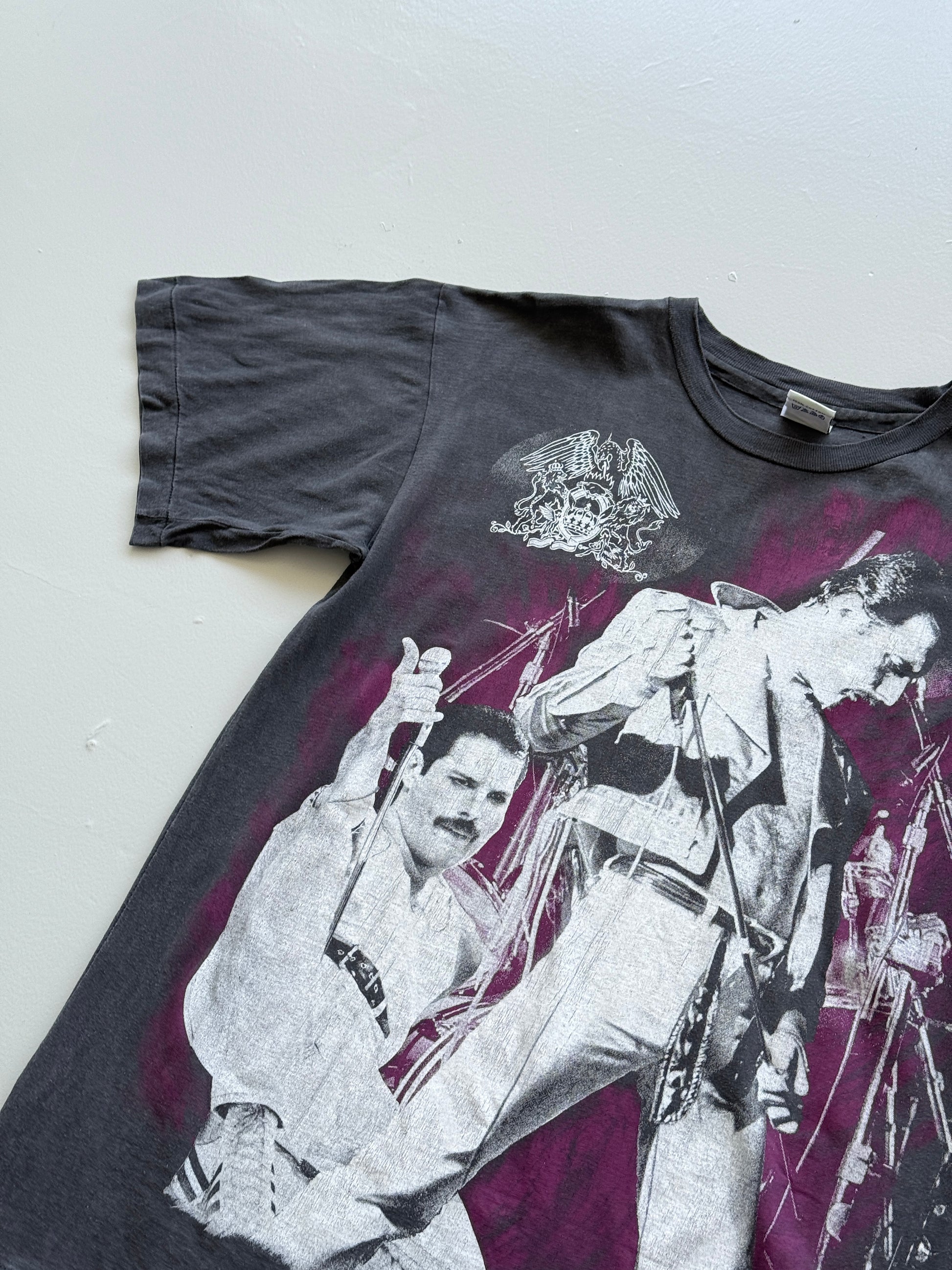 Grey Freddie Mercury Queen 90s Vintage Single Stitch Graphic Band T-Shirt -Large