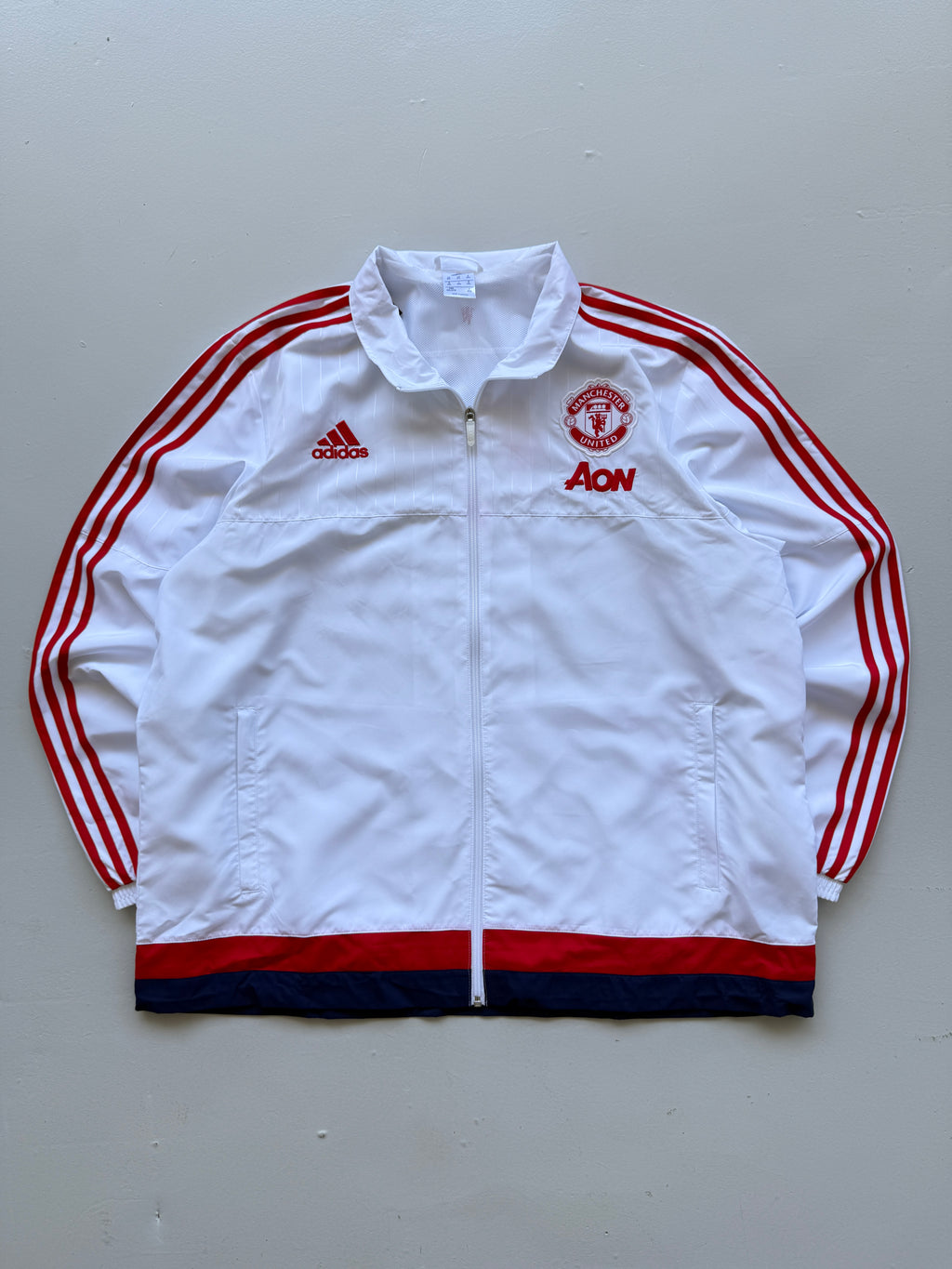 Adidas Manchester United AON 2015 Vintage Full Zip Windbreaker - XXL