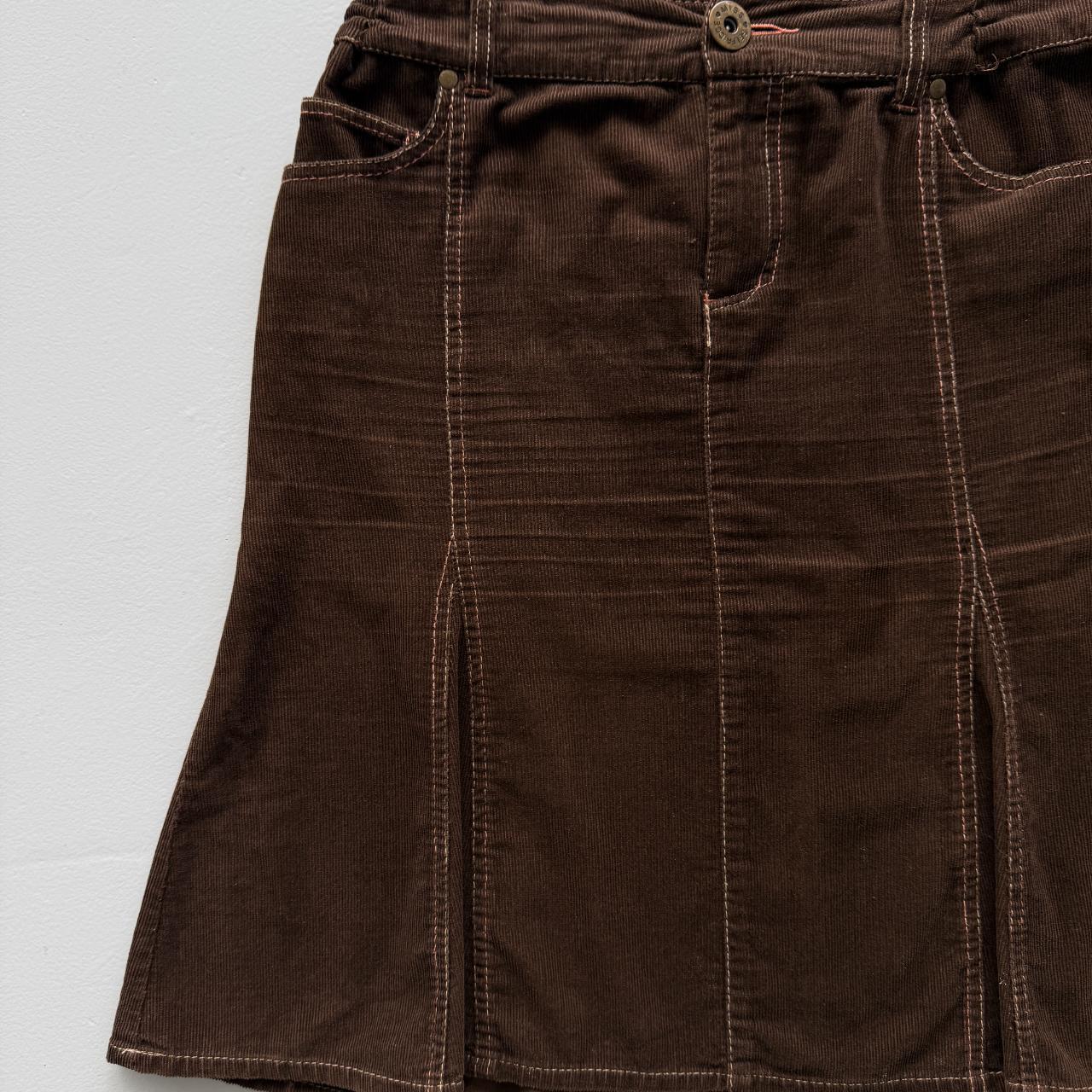 Brown Vintage Miss Selfridge Y2K Velvet Skirt - W30 L23 Size 12