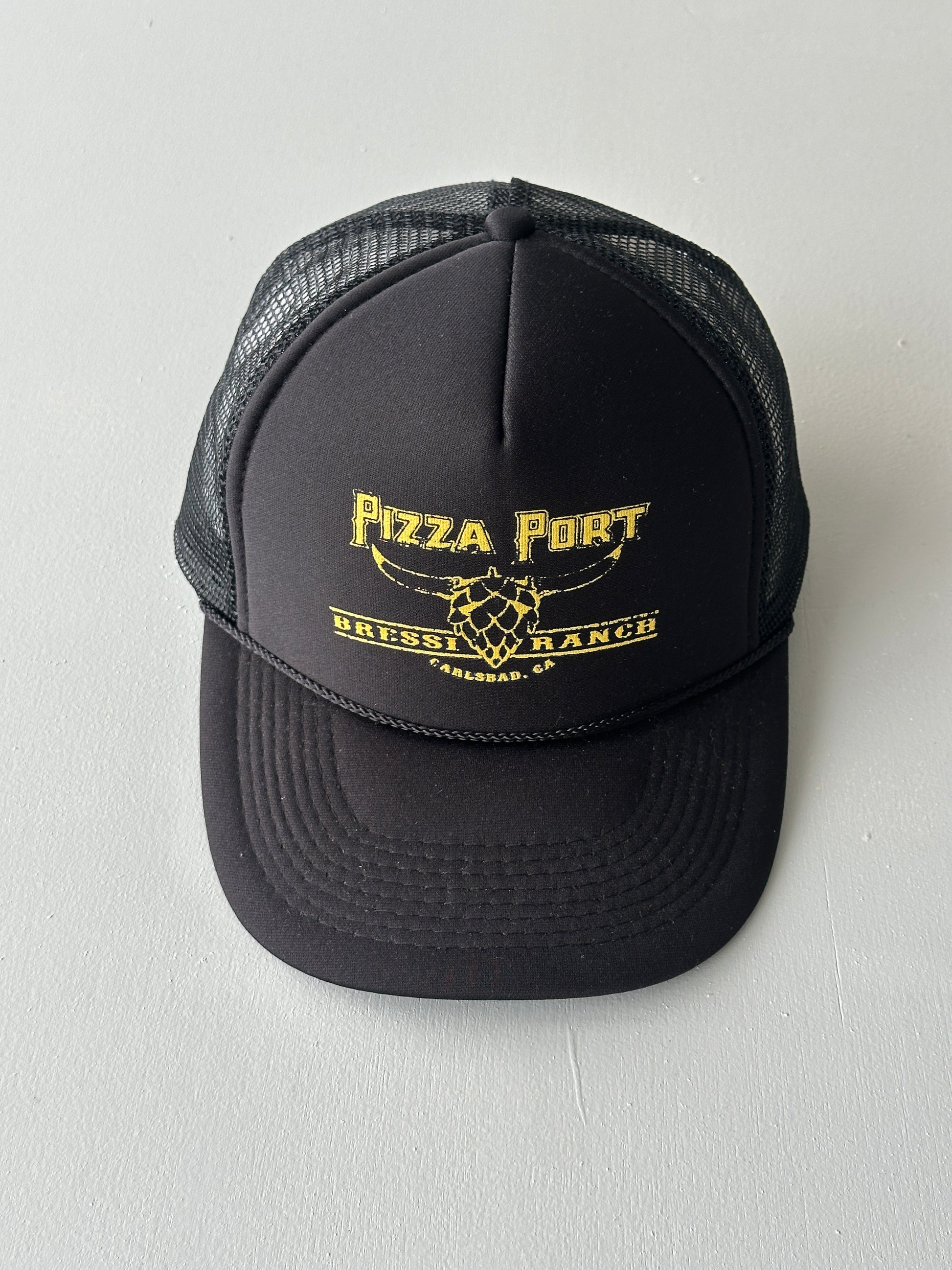 Black Pizza Port Bressi Ranch Vintage Foam and Mesh SnapBack Trucker Cap
