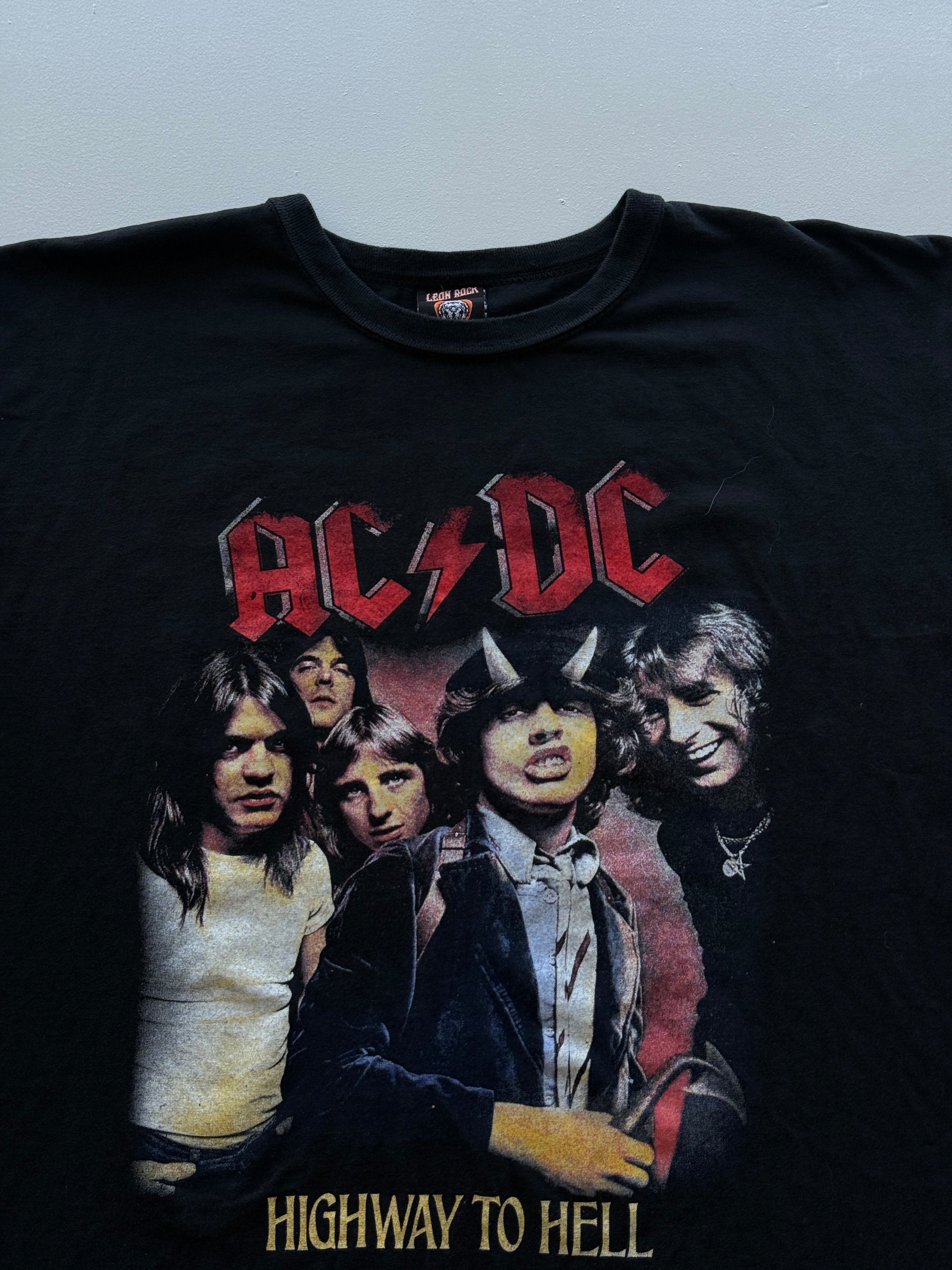 Black AC/DC Highway to Hell Vintage Graphic T-Shirt - XL