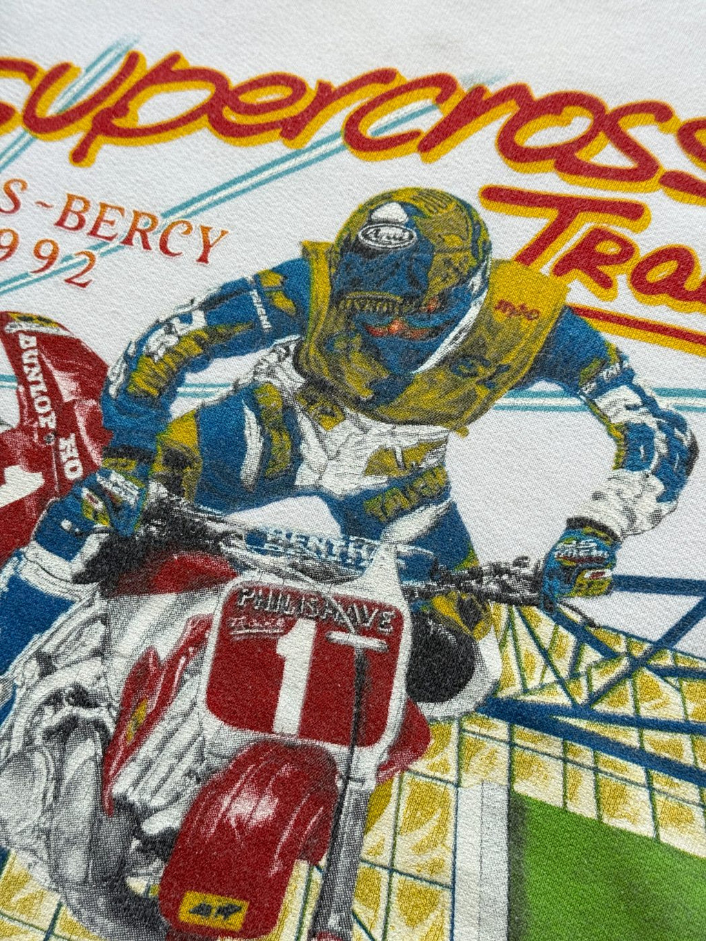 Supercross Paris-Bercy 1992 90s Vintage Graphic Sweatshirt - Medium