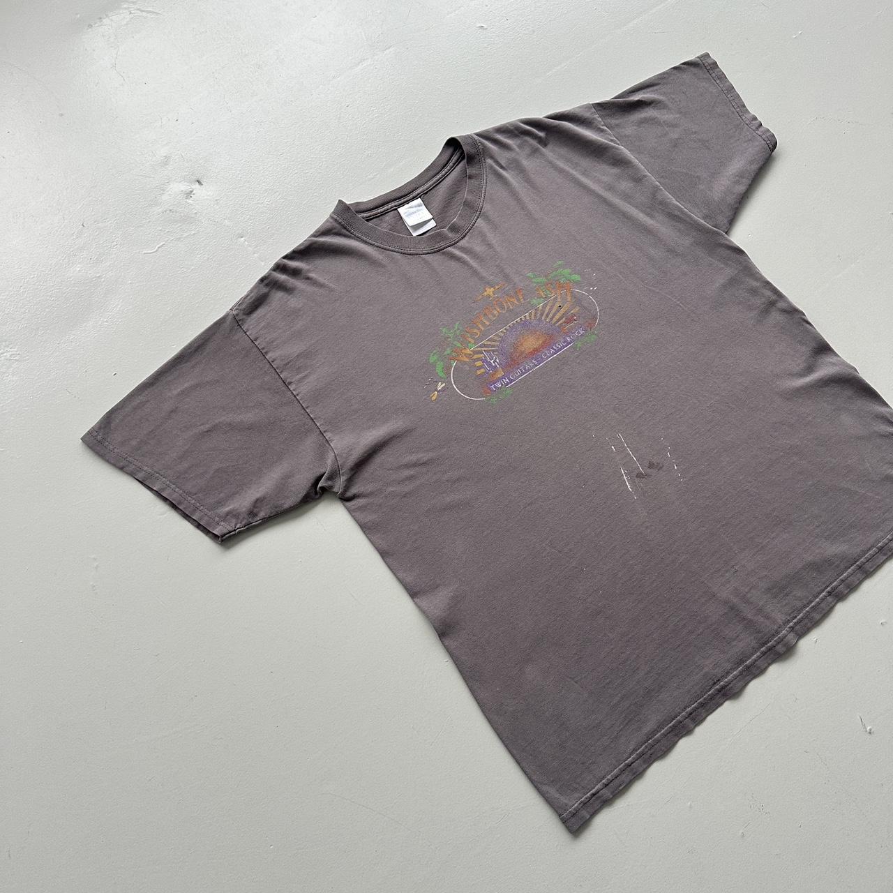 Faded Grey Wishbone Ash Vintage Graphic Band Tshirt - XL