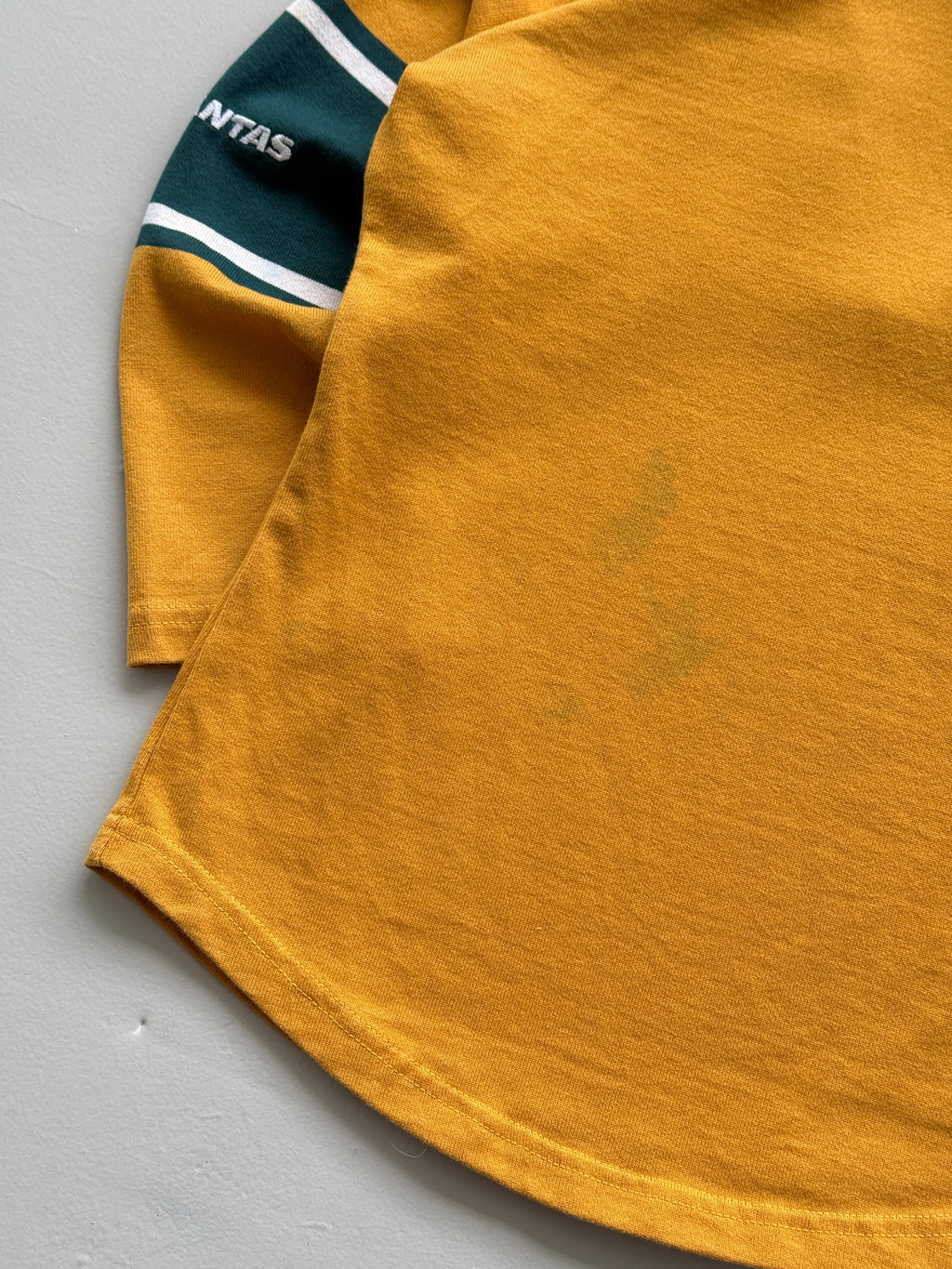 Yellow Australian Rugby 00's Vintage Wallabies Canterbury Kid's Jersey - Age 10