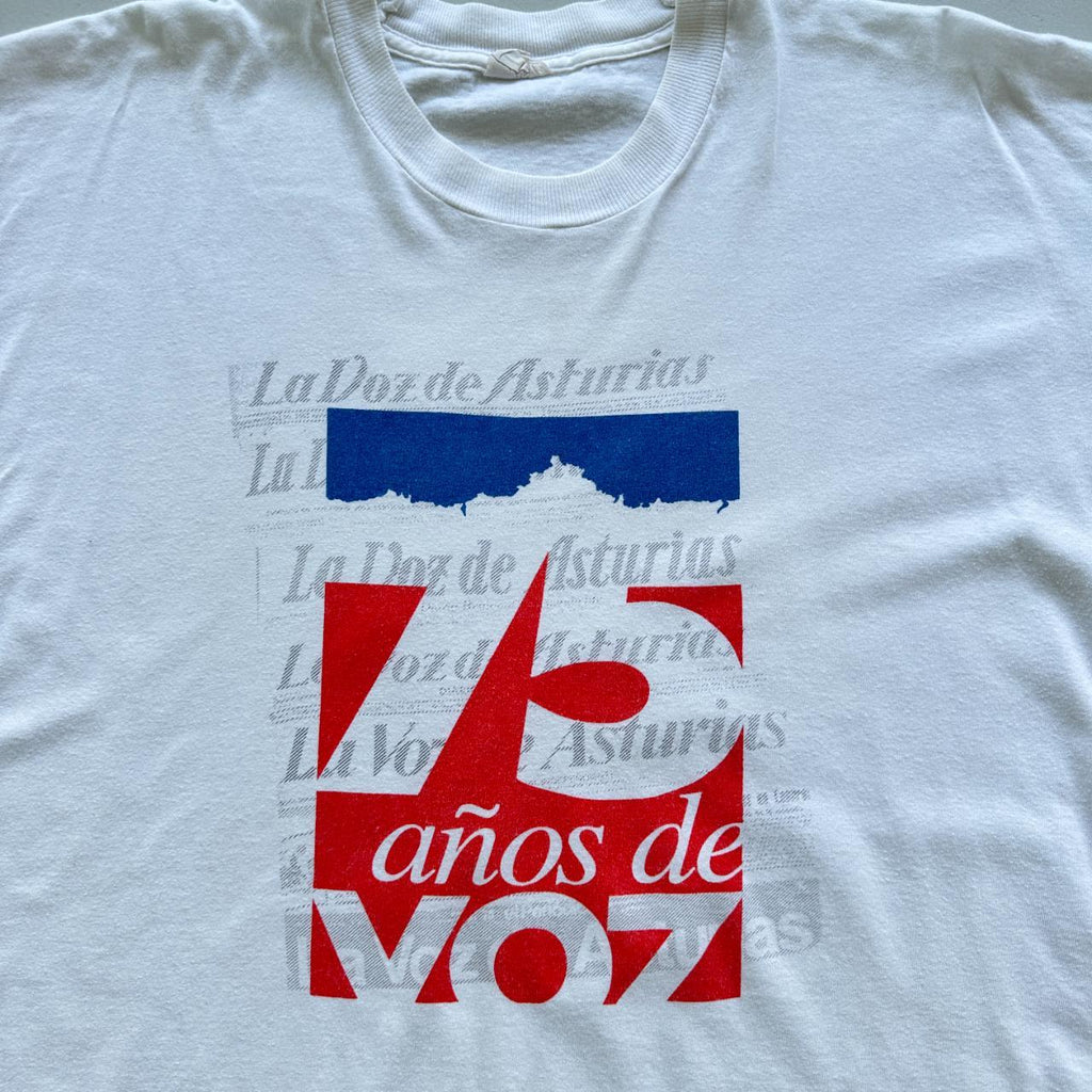 White French 75 Year Anniversary Vintage 90's T-shirt - XL