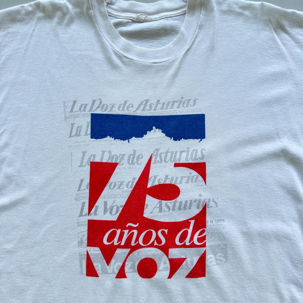 White French 75 Year Anniversary Vintage 90's T-shirt - XL