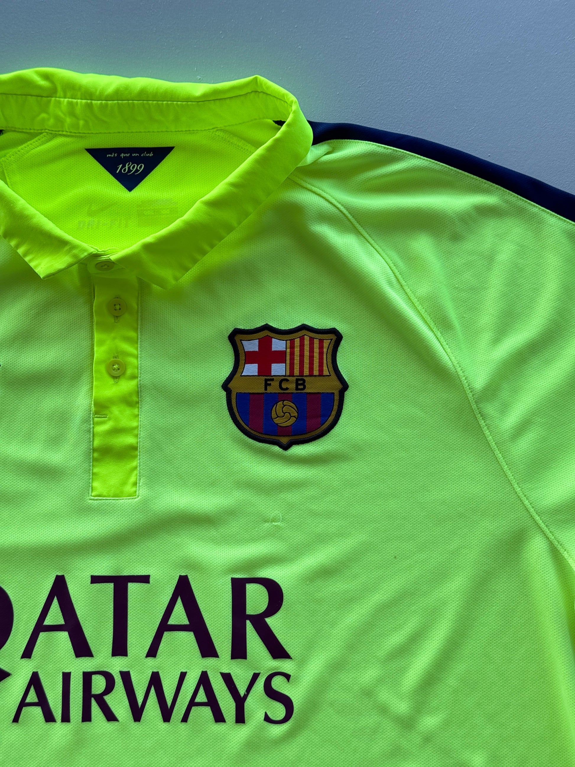 Nike FC Barcelona 2014 Away Vintage Football Shirt - XL