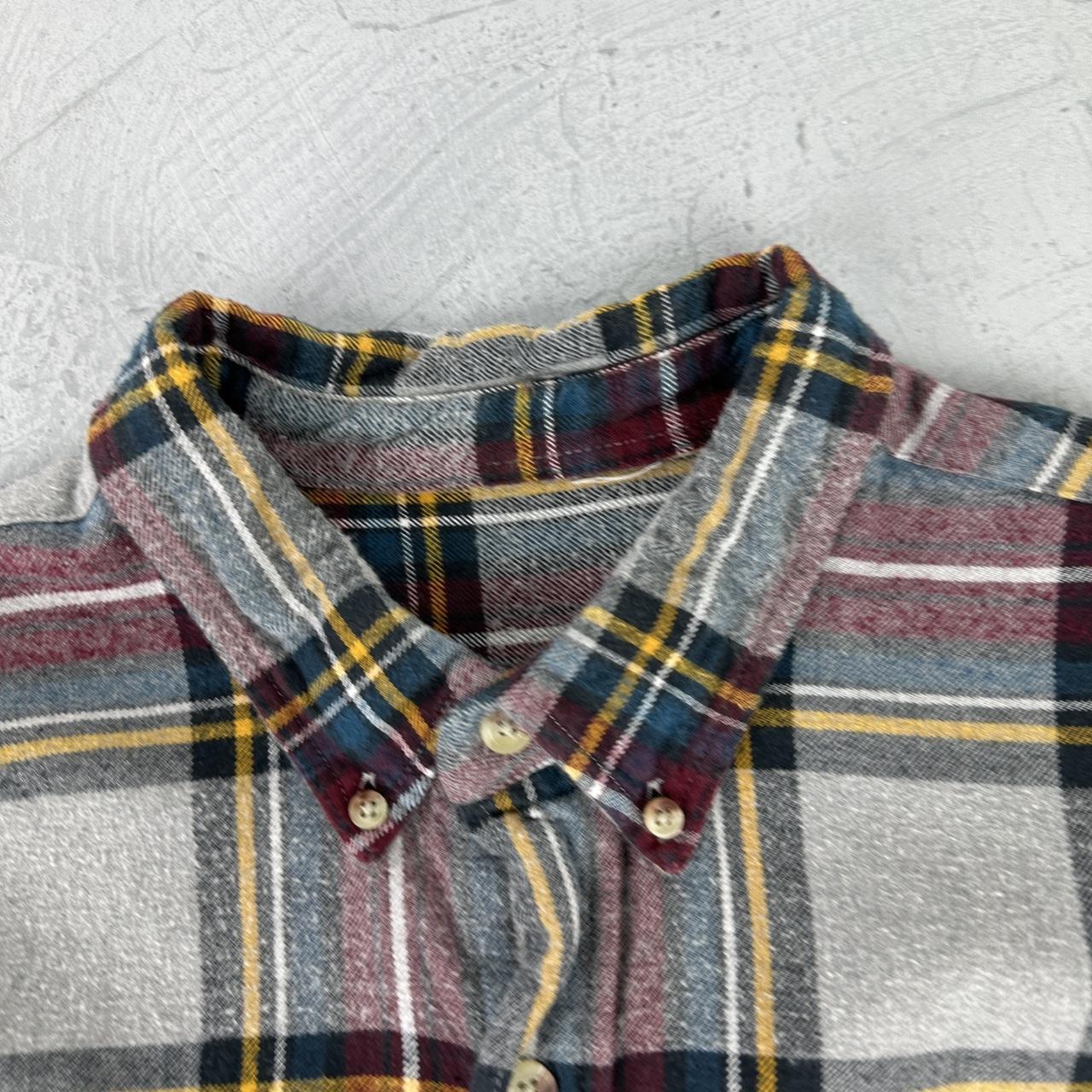 Burgundy and Grey 90s vintage Checkered Shirt - 2XL