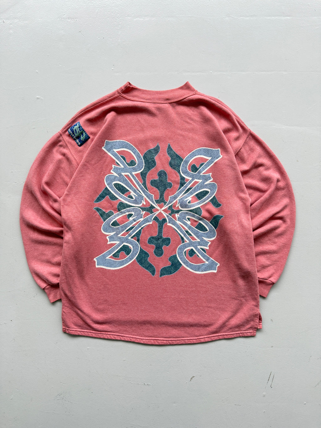 Pink American Bandana 90's Vintage Surfer Graphic Sweatshirt Jumper - Medium