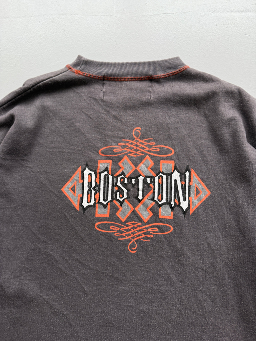 Grey Boston Company 90's Vintage Hip Hop Graphic Sweatshirt Jumper- Large