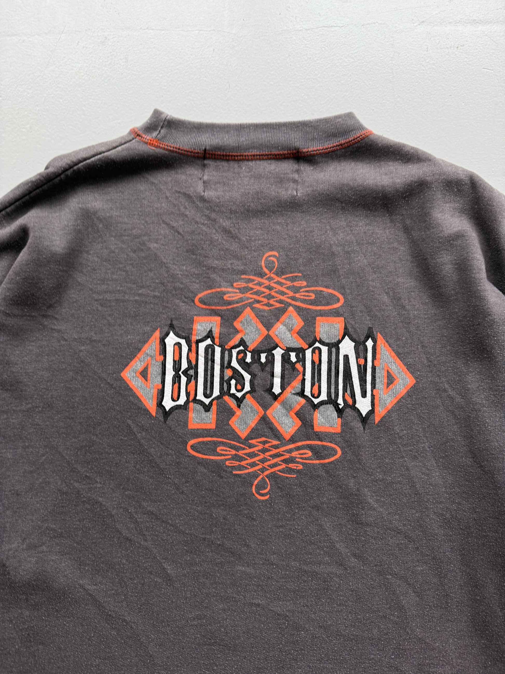 Grey Boston Company 90's Vintage Hip Hop Graphic Sweatshirt Jumper- Large