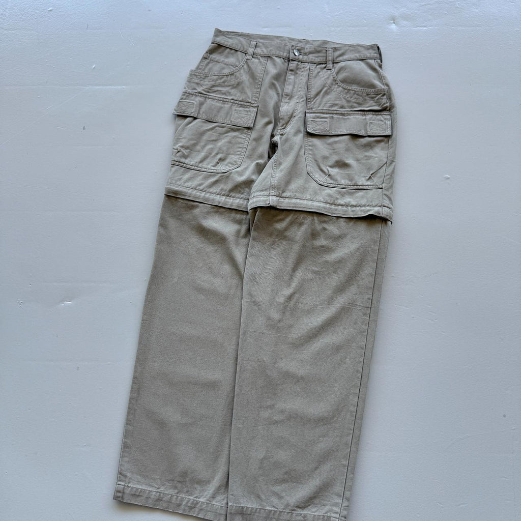 Vintage 90s Cream Zip-0ff Cargo Pants - 29” x 28”