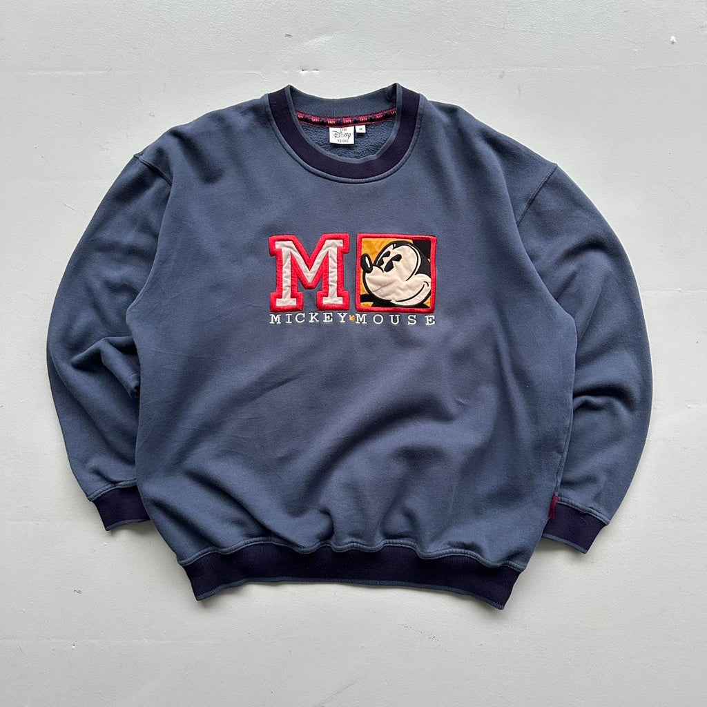 Navy Mickey Disney 90’s Vintage Graphic Sweatshirt - Medium