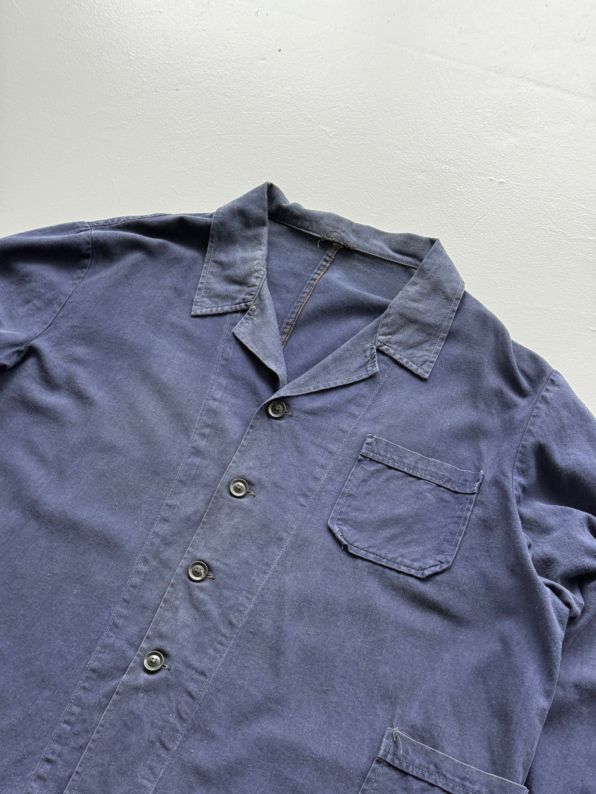 Navy Blue French Chore Jacket 80's Vintage Workwear CH166 - XXL