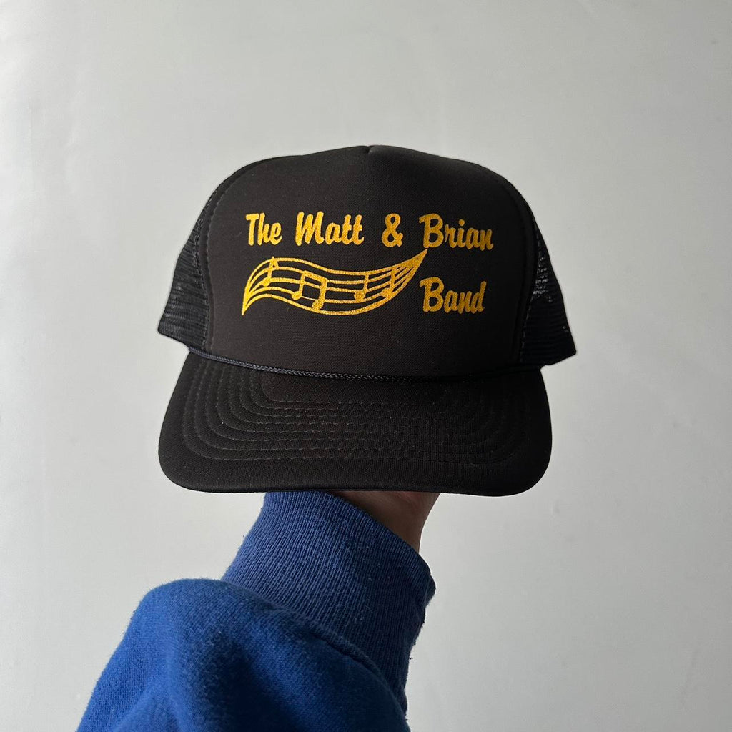 Black The Matt and Brian Band Vintage Foam and Mesh SnapBack Trucker Cap