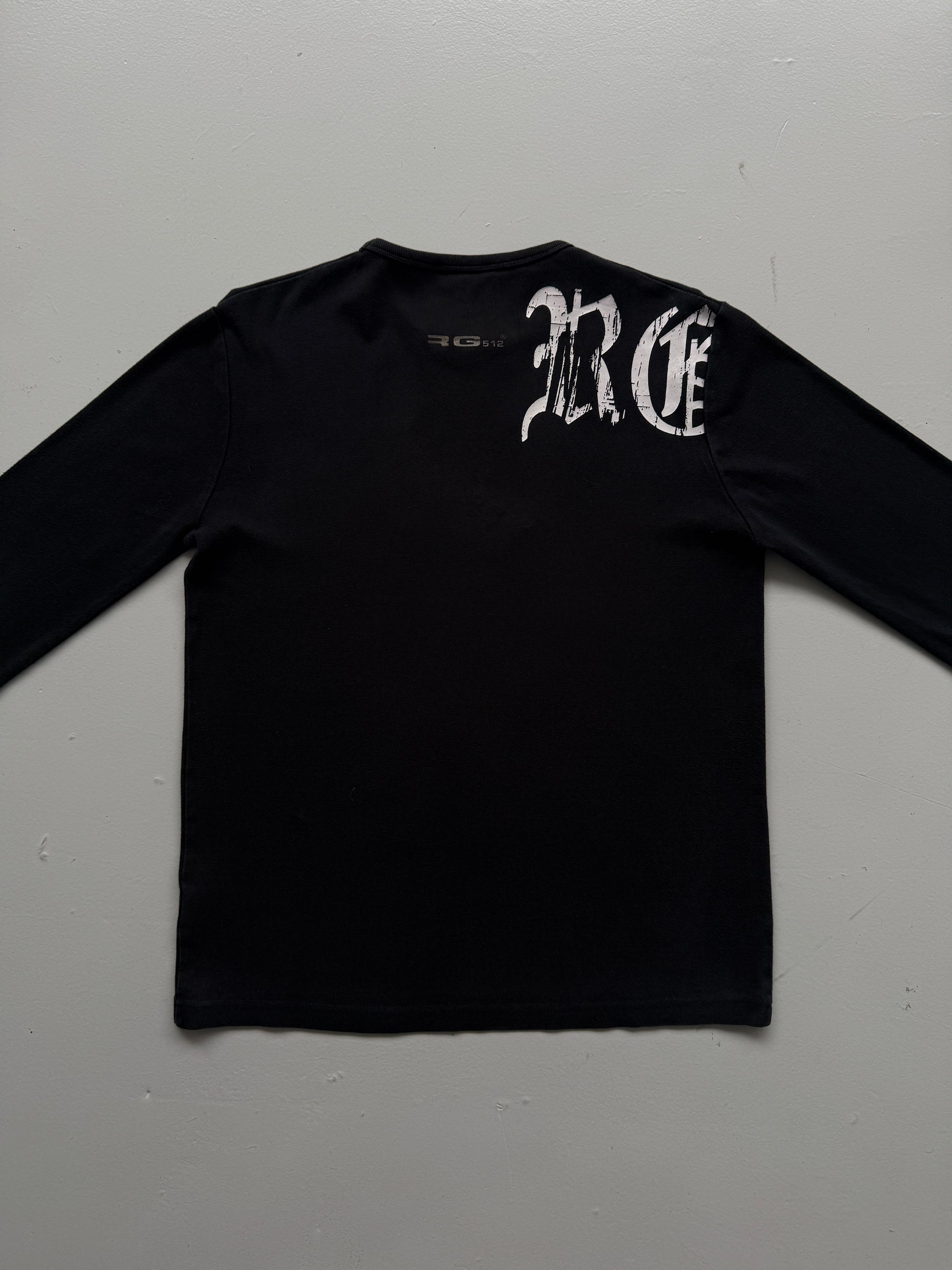 Black  Make Your Own Destiny Y2K Vintage Dragon Graphic Long Sleeve Top - M