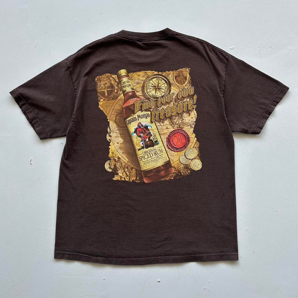 Brown Captain Morgan's 00s T-shirt - XL