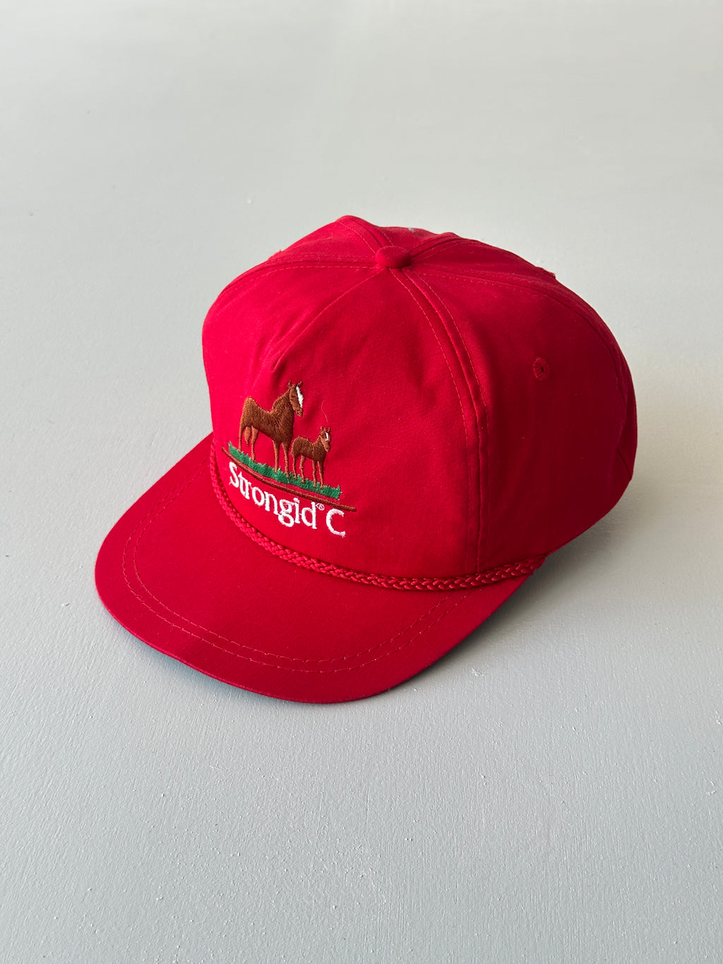 Red Horses Strongid C Vintage SnapBack Trucker Cap