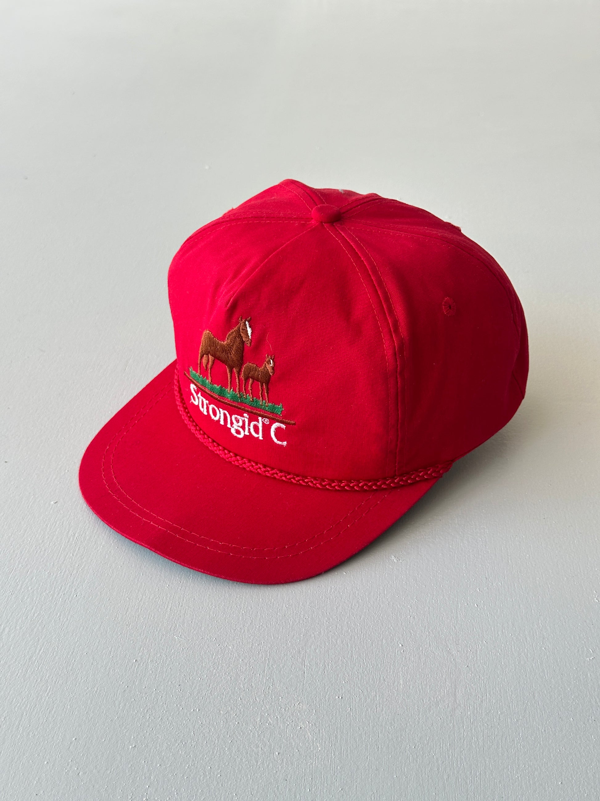 Red Horses Strongid C Vintage SnapBack Trucker Cap