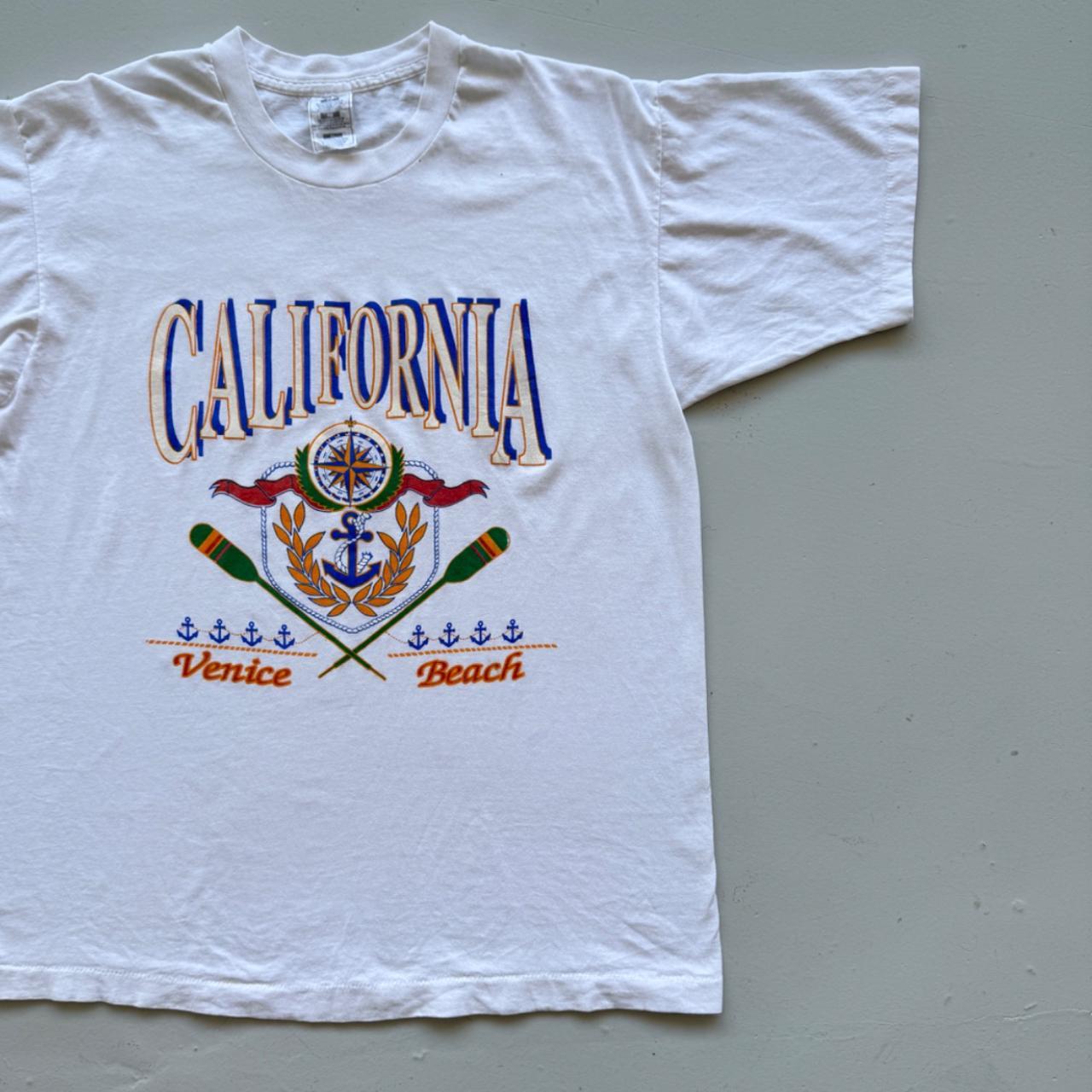 White Venice Beach California Vintage 90s T-shirt - XL
