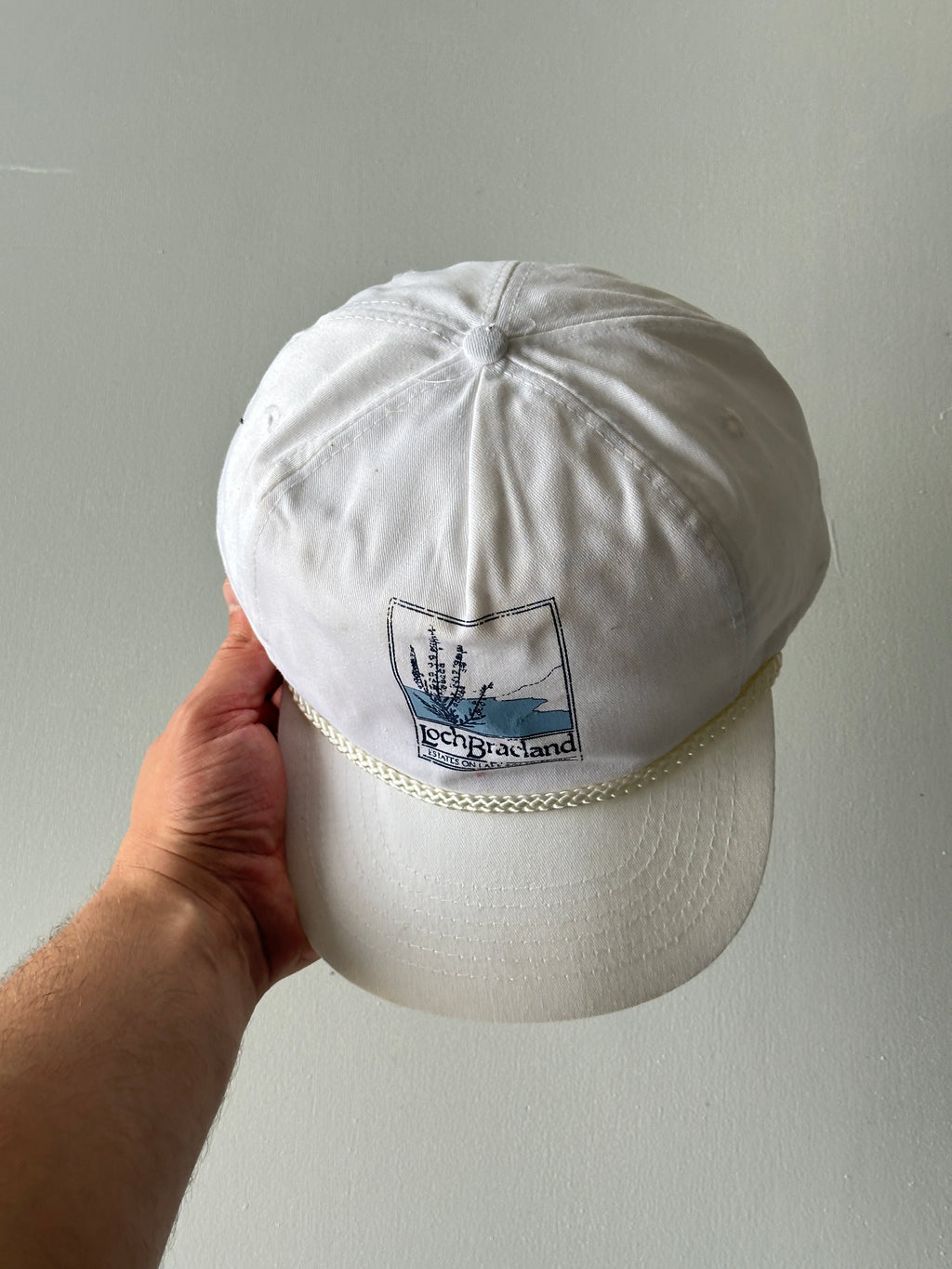 White LochBracland 90's Vintage SnapBack Trucker Cap