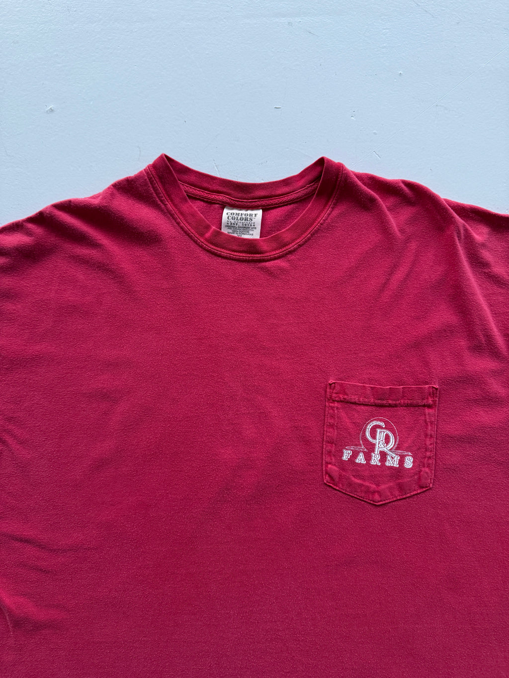 Faded Red California 90's Vintage Farming Graphic T-Shirt - XL