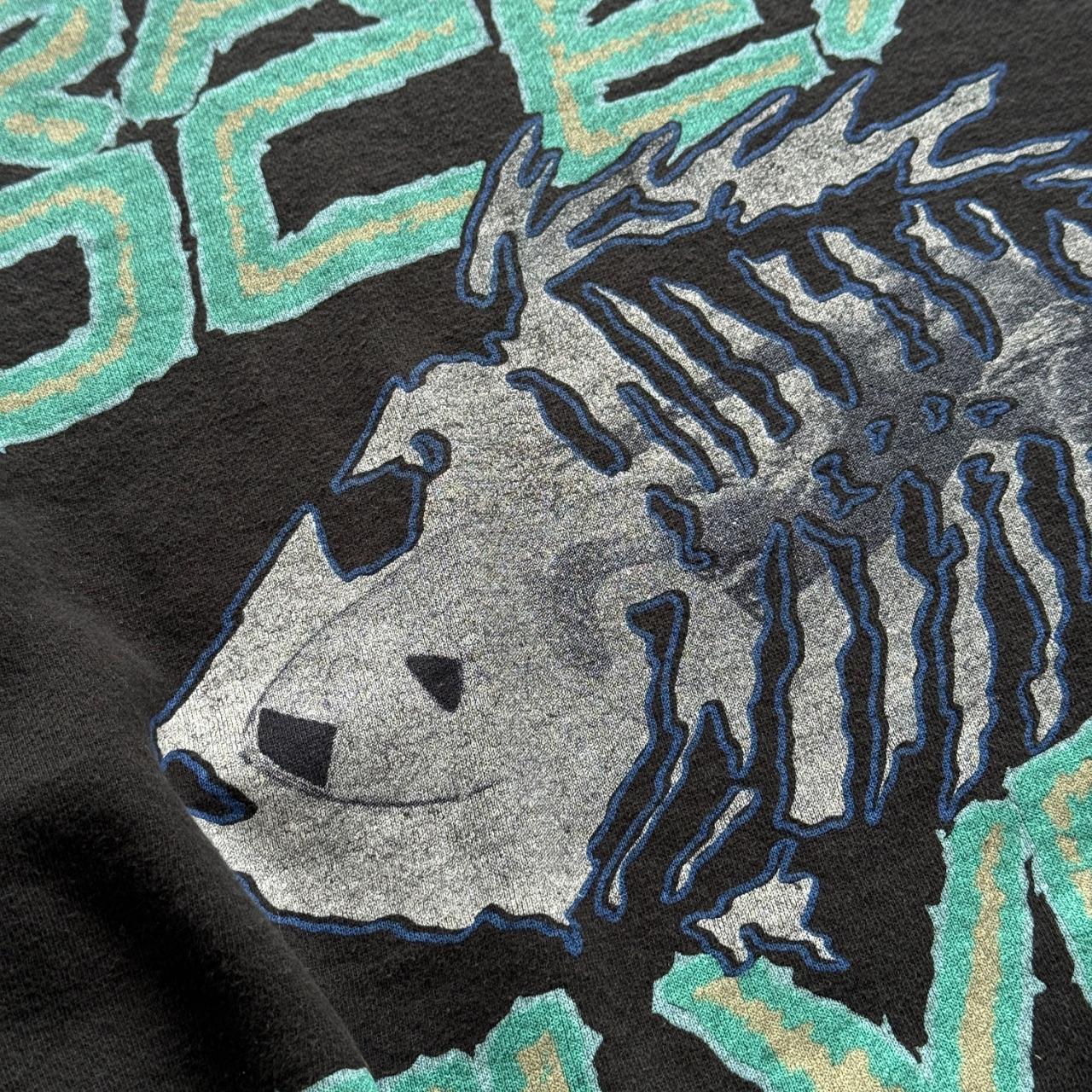 Faded Black Ocean Rave 90s Vintage Graphic Sweatshirt - XL