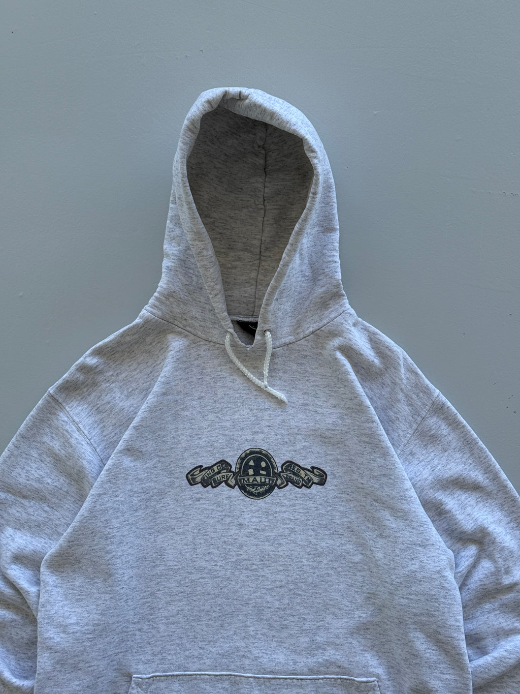 Grey Maui and Sons 00's Vintage Y2K Surfer Graphic Hoodie - Small