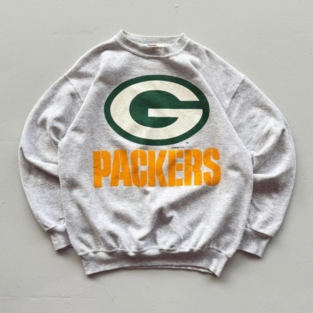 Grey Green Bay Packers NFL 90's Graphic Sweatshirt - Large