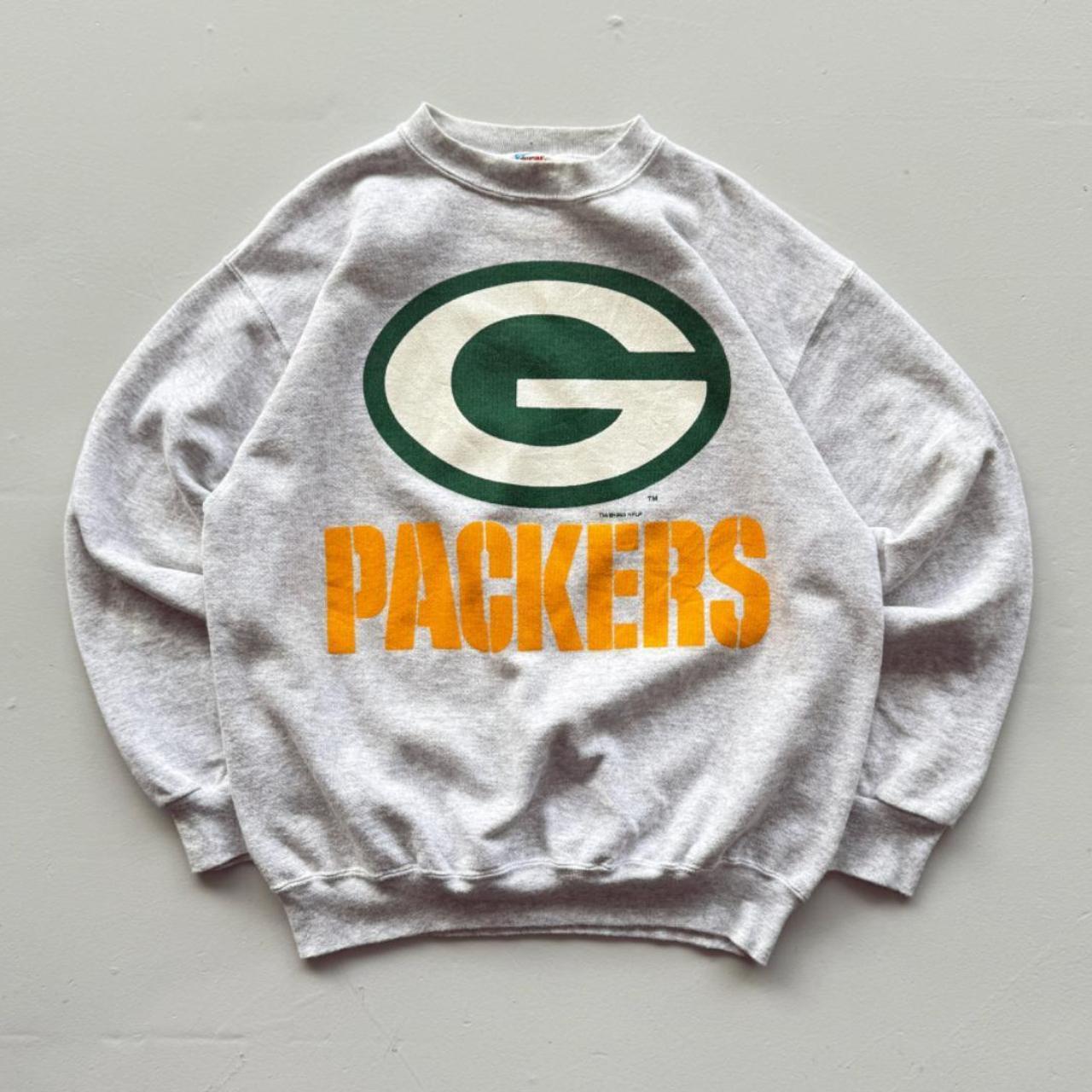 Grey Green Bay Packers NFL 90's Graphic Sweatshirt - Large