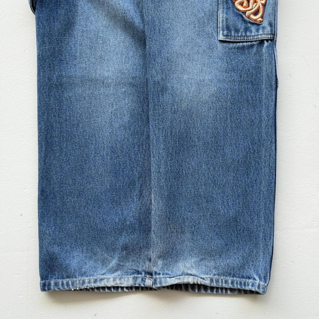 Blue Hip-Hop Baggy Wide Leg Y2K Vintage Jeans - 29” x 28”