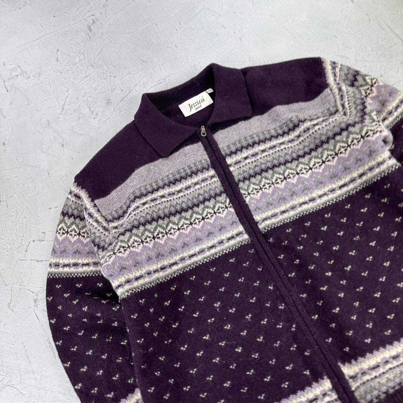 Jessica Shetland Wool 90's Knitted Sweatshirt - Medium