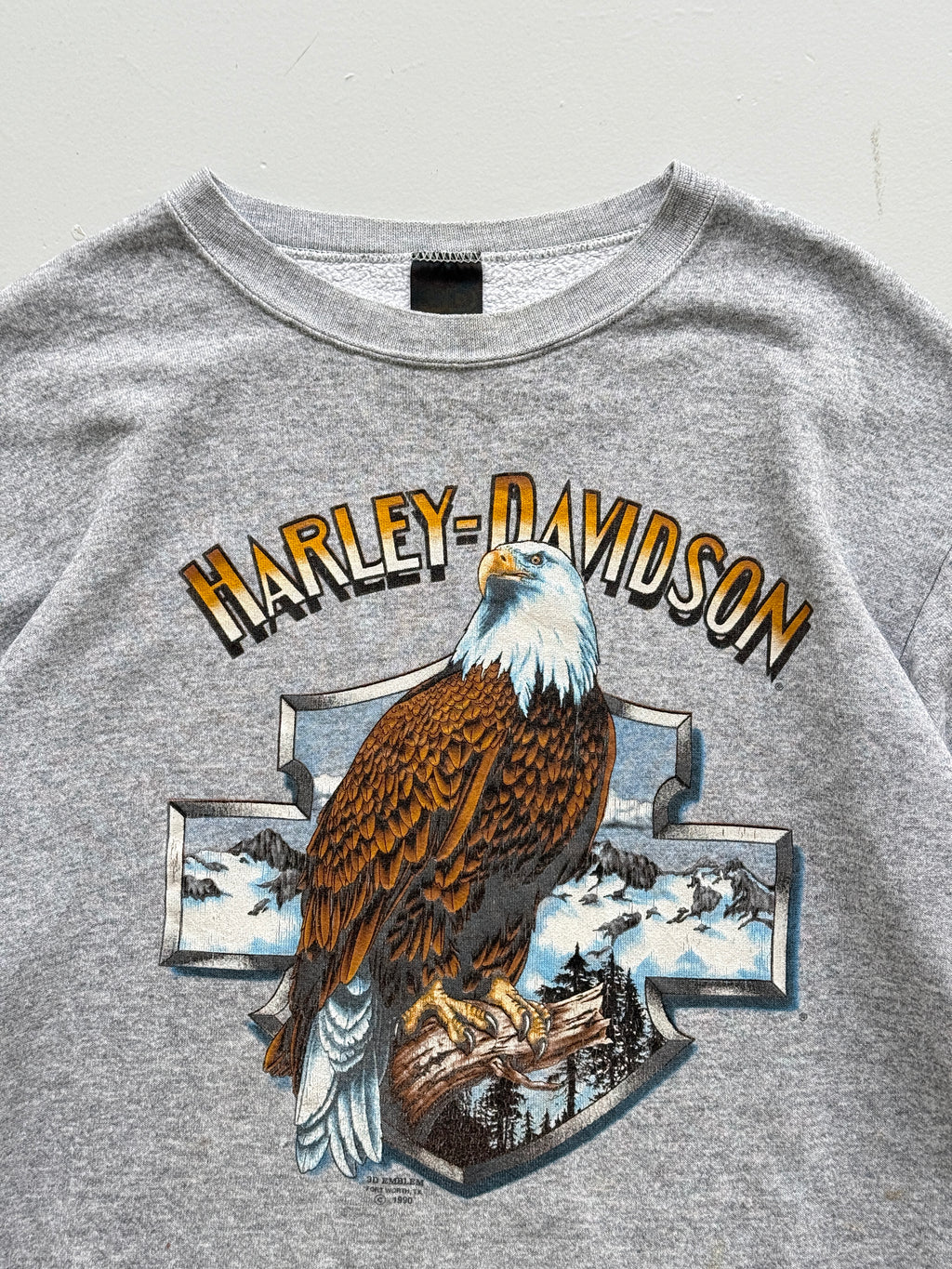 Harley-Davidson Ventura California 3D Emblem 1990 Rare Vintage Sweatshirt - Medi