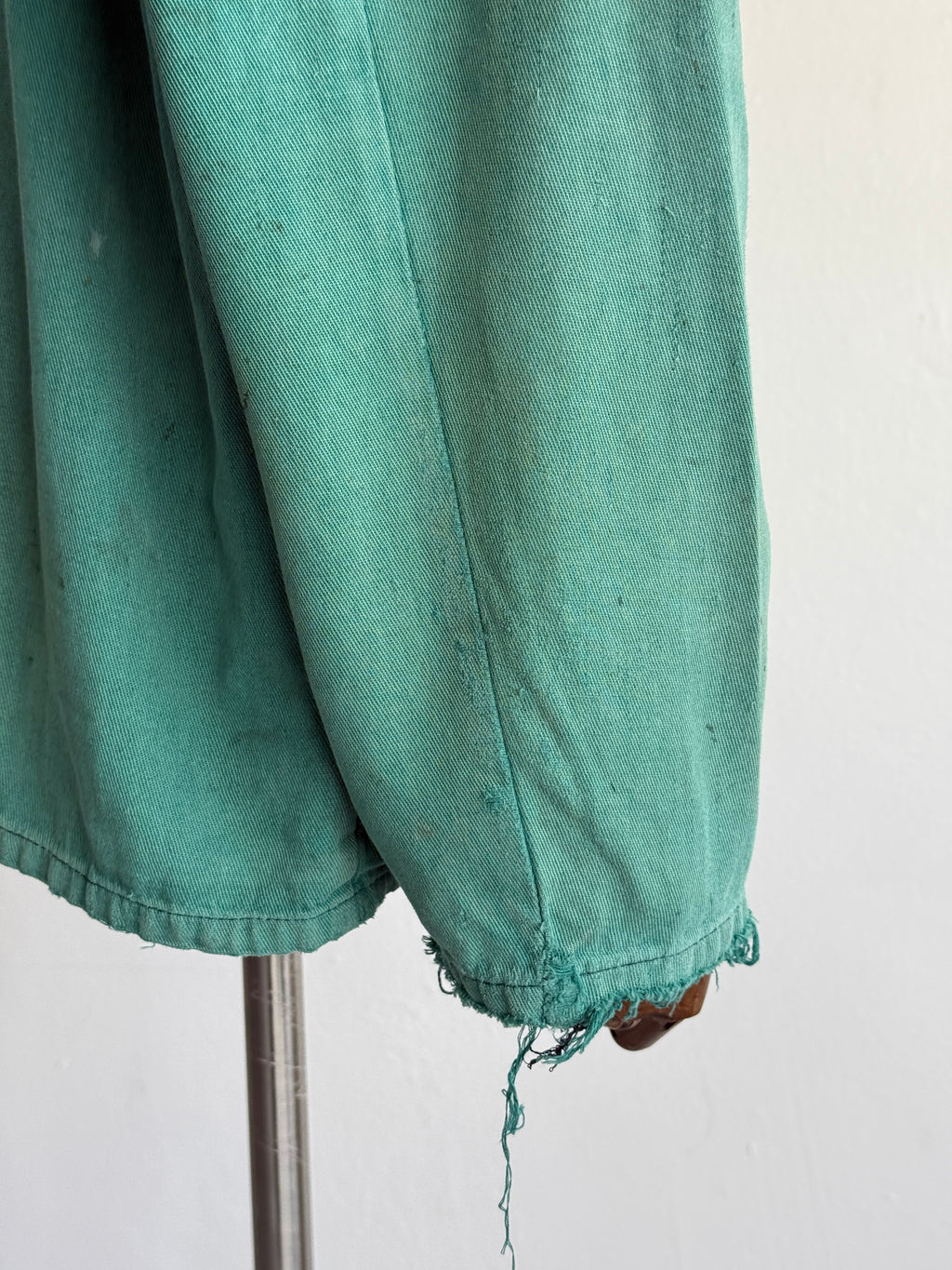 Thrashed Turquoise French 1960's Vintage Workwear Chore Jacket CH488 - XL