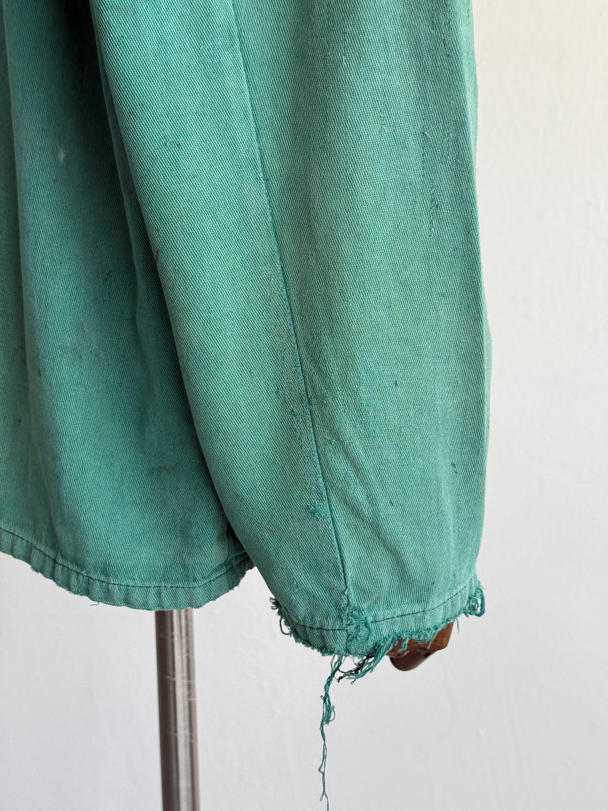 Thrashed Turquoise French 1960's Vintage Workwear Chore Jacket CH488 - XL