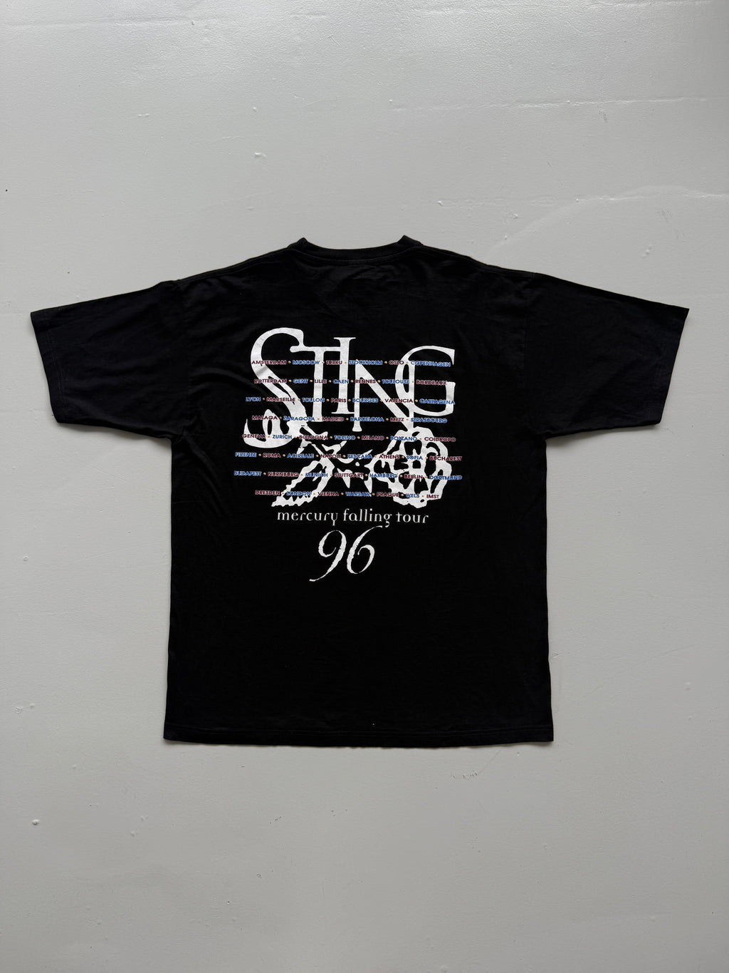 Sting Mercury Falling European Tour 1996 Vintage Band T-Shirt - XL