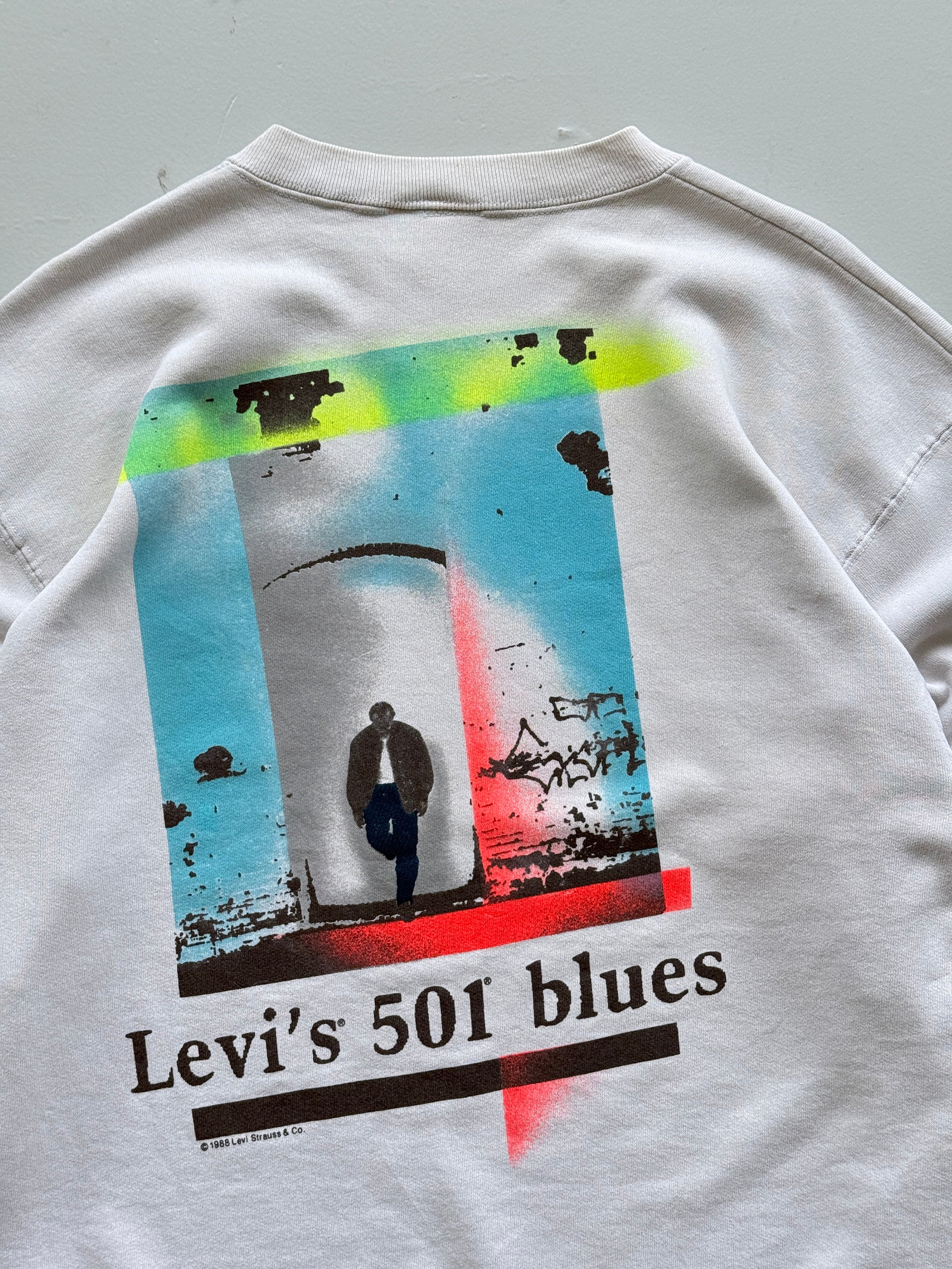 Levi's 501 Blues 80's Vintage Graphic Sweatshirt - Medium