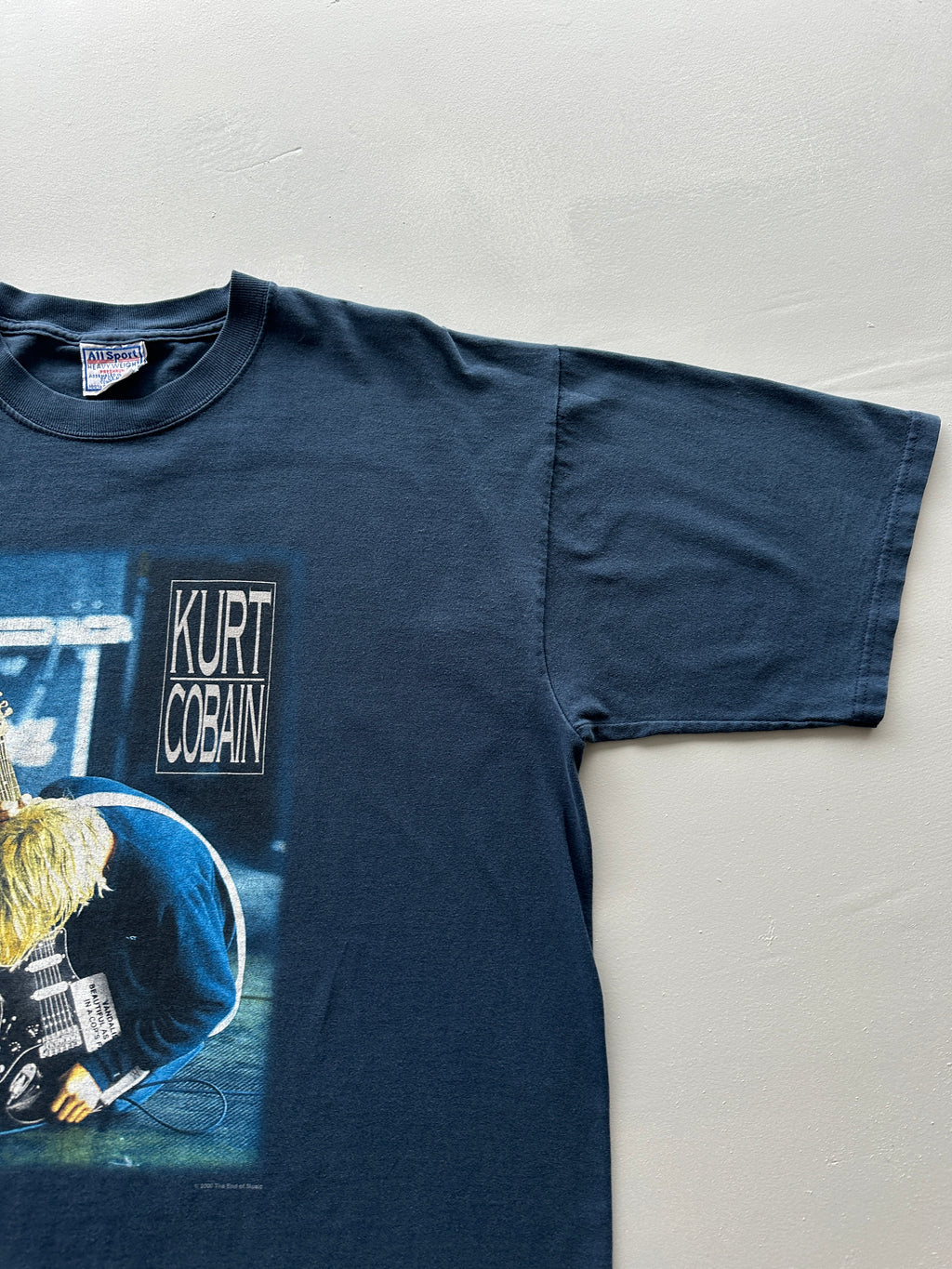 Navy Kurt Cobain Nirvana 2000 AllSport Vintage T-shirt - XL