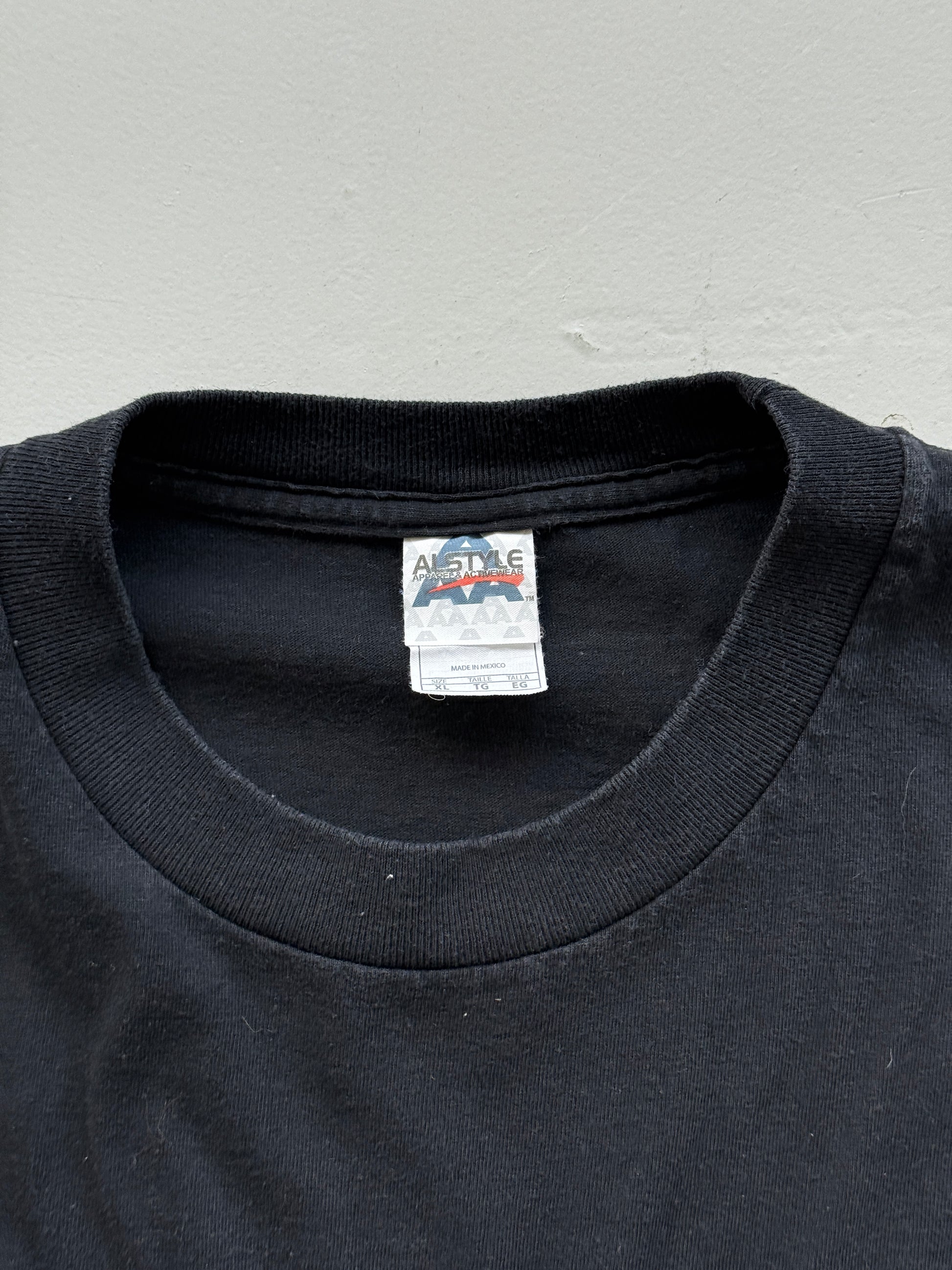 Black Mexifornia 00's Vintage Humour Satire Graphic T-Shirt - XL
