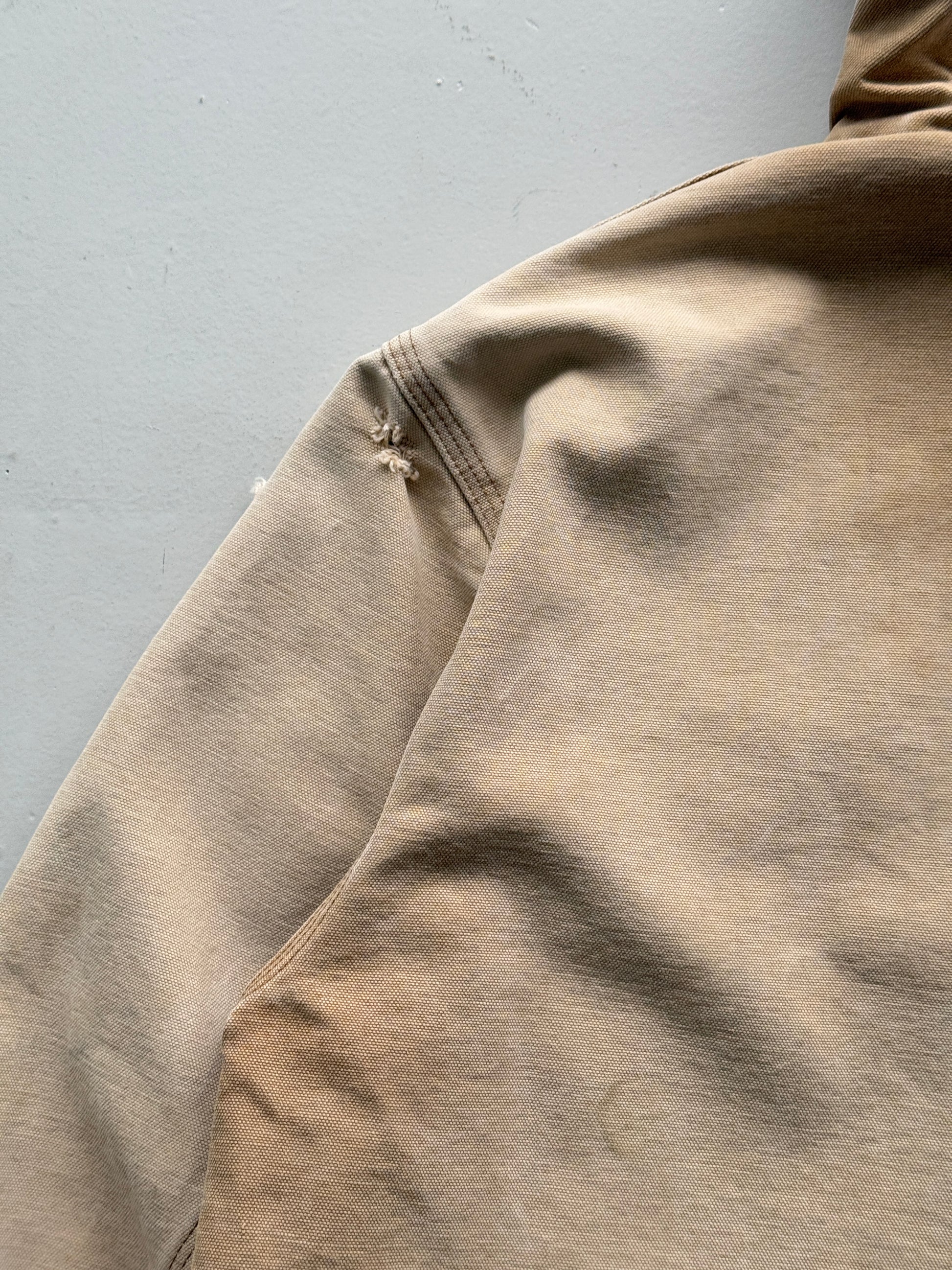 Cream Carhartt 90's Vintage Thrashed Workwear Active Jacket - Large