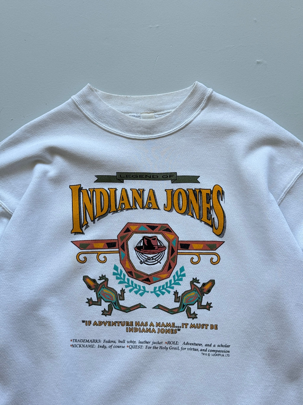 Indiana Jones Legend Of 90's Vintage Graphic Sweatshirt - Large