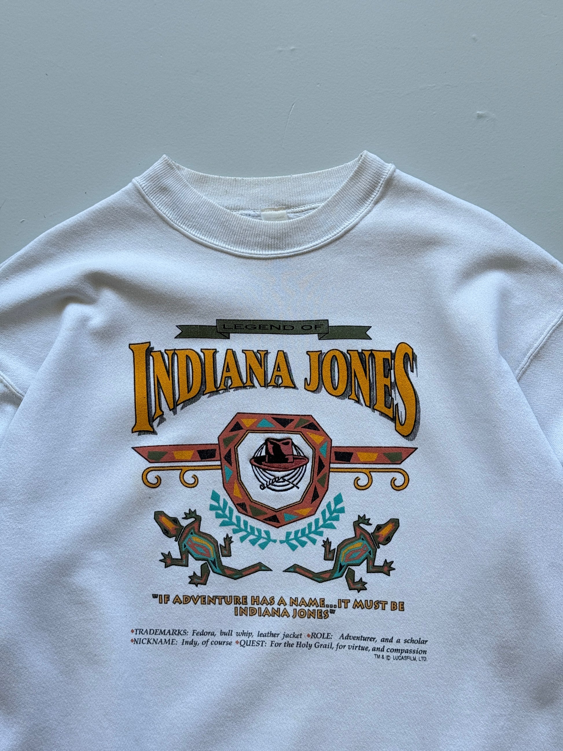 Indiana Jones Legend Of 90's Vintage Graphic Sweatshirt - Large
