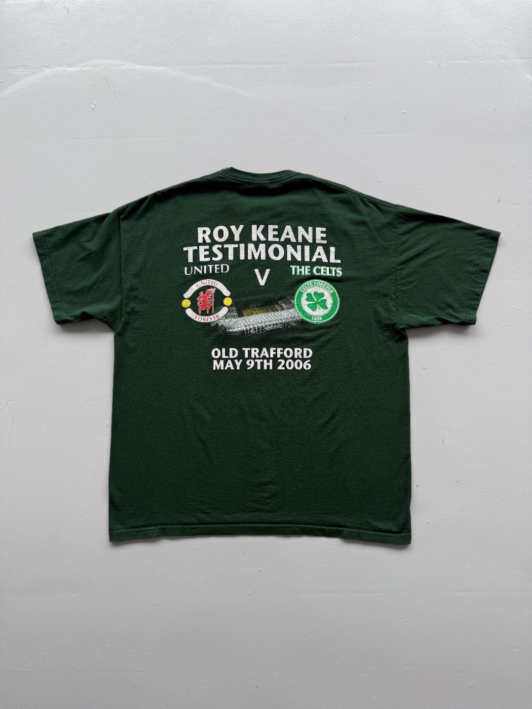 Roy Keane Testimonial Manchester United v Celtic Old Trafford 2006 Vintage T-Shi