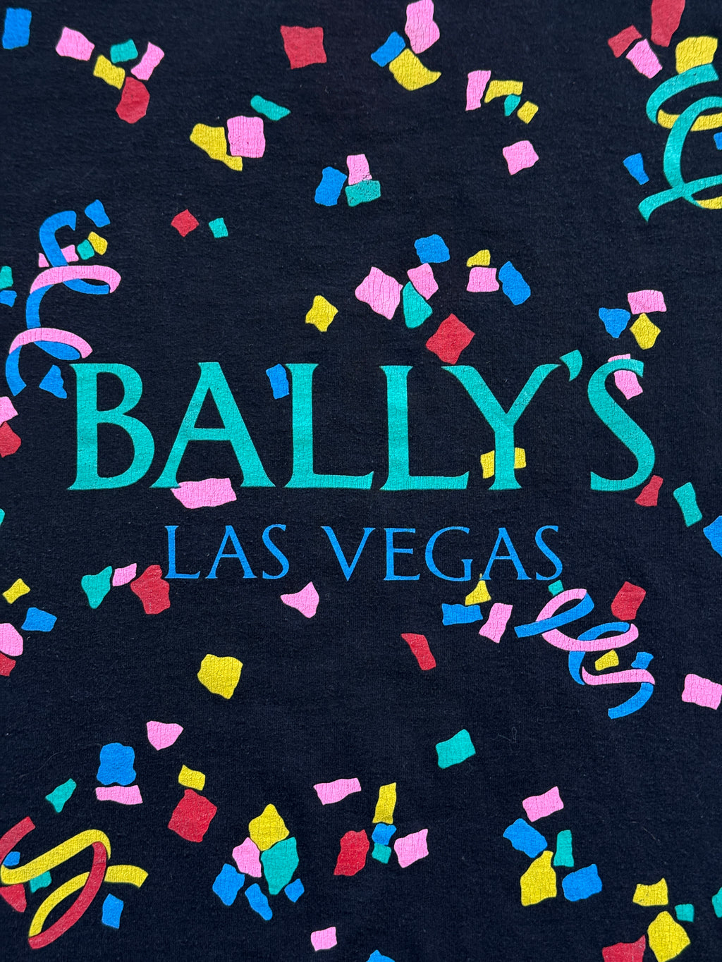 Black Bally's Las Vegas Casino 90's Vintage Single Stitch T-Shirt - Large