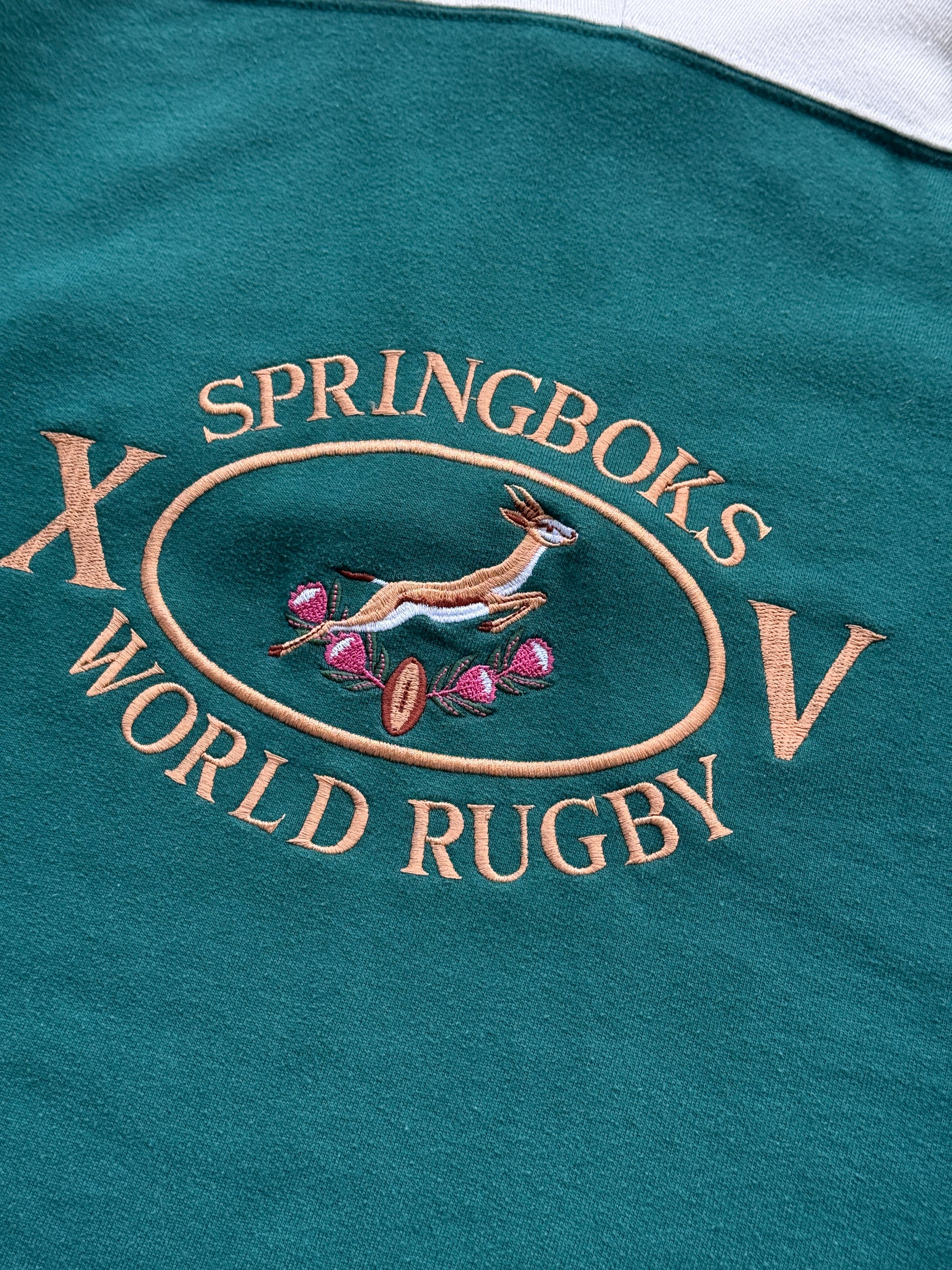 Twickenham Springboks XV World Rugby 90's Vintage Quarter Zip Sweatshirt - XL