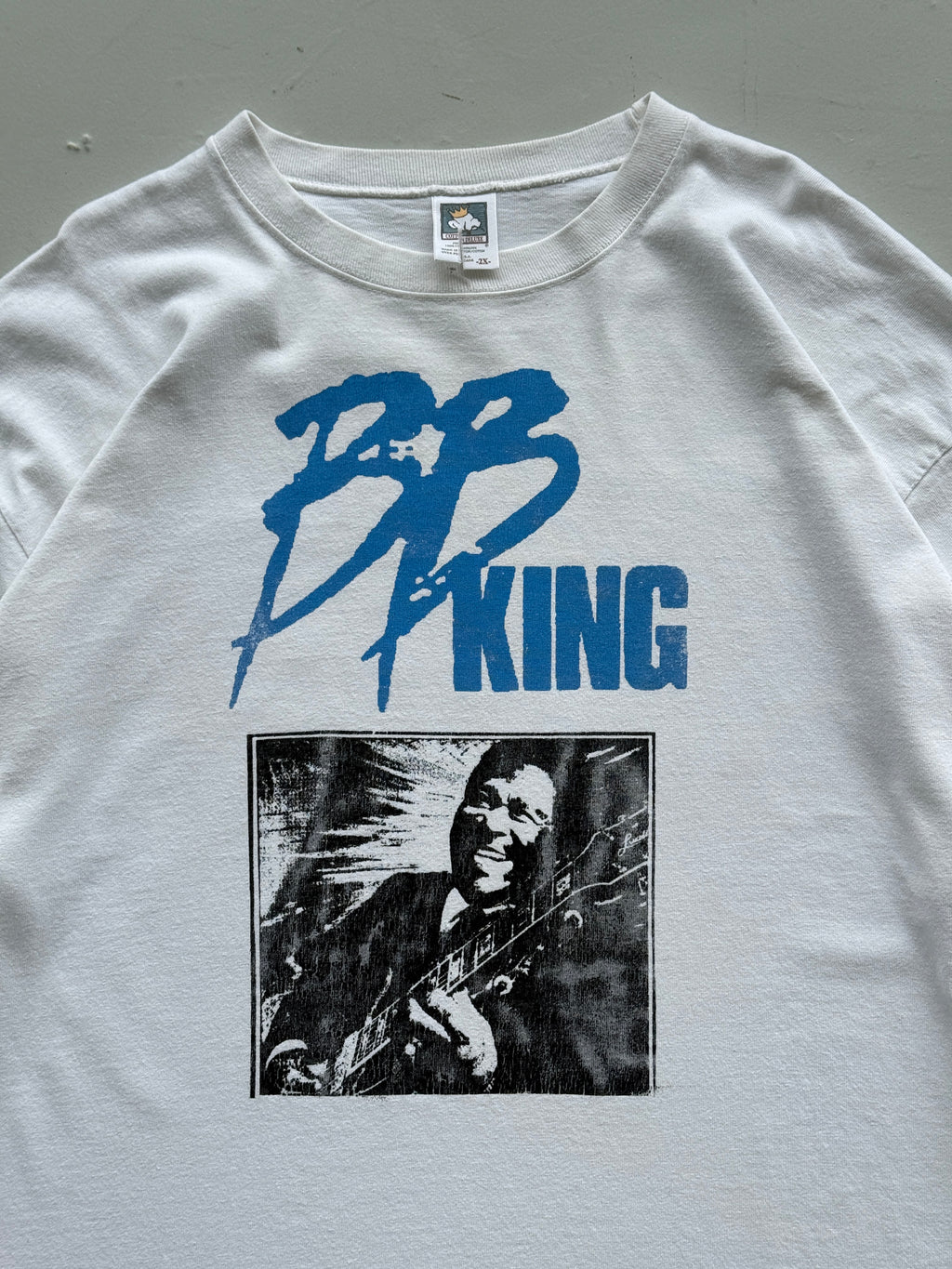 White B.B.King 90's Vintage Graphic Long Sleeve Tour T-Shirt - XXL