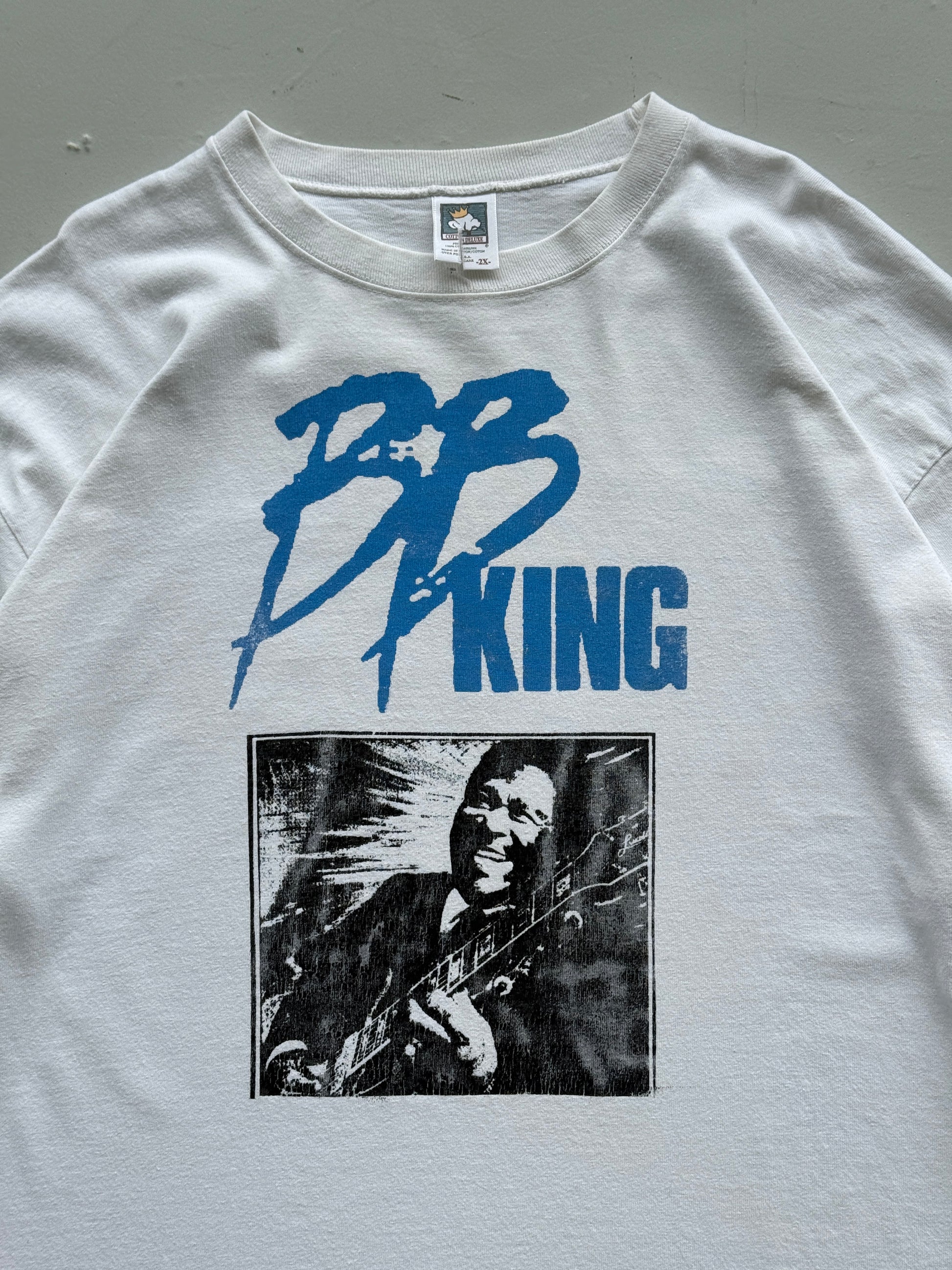 White B.B.King 90's Vintage Graphic Long Sleeve Tour T-Shirt - XXL